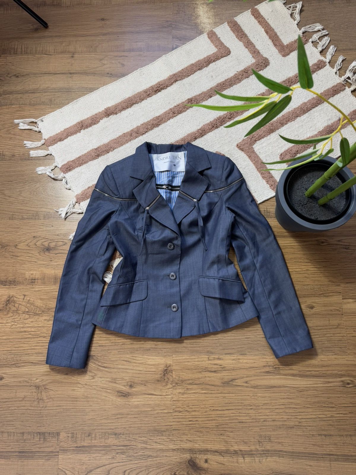 ANDRE TAN ZIP SKINI Y2K OFFICE JACKET Jackets