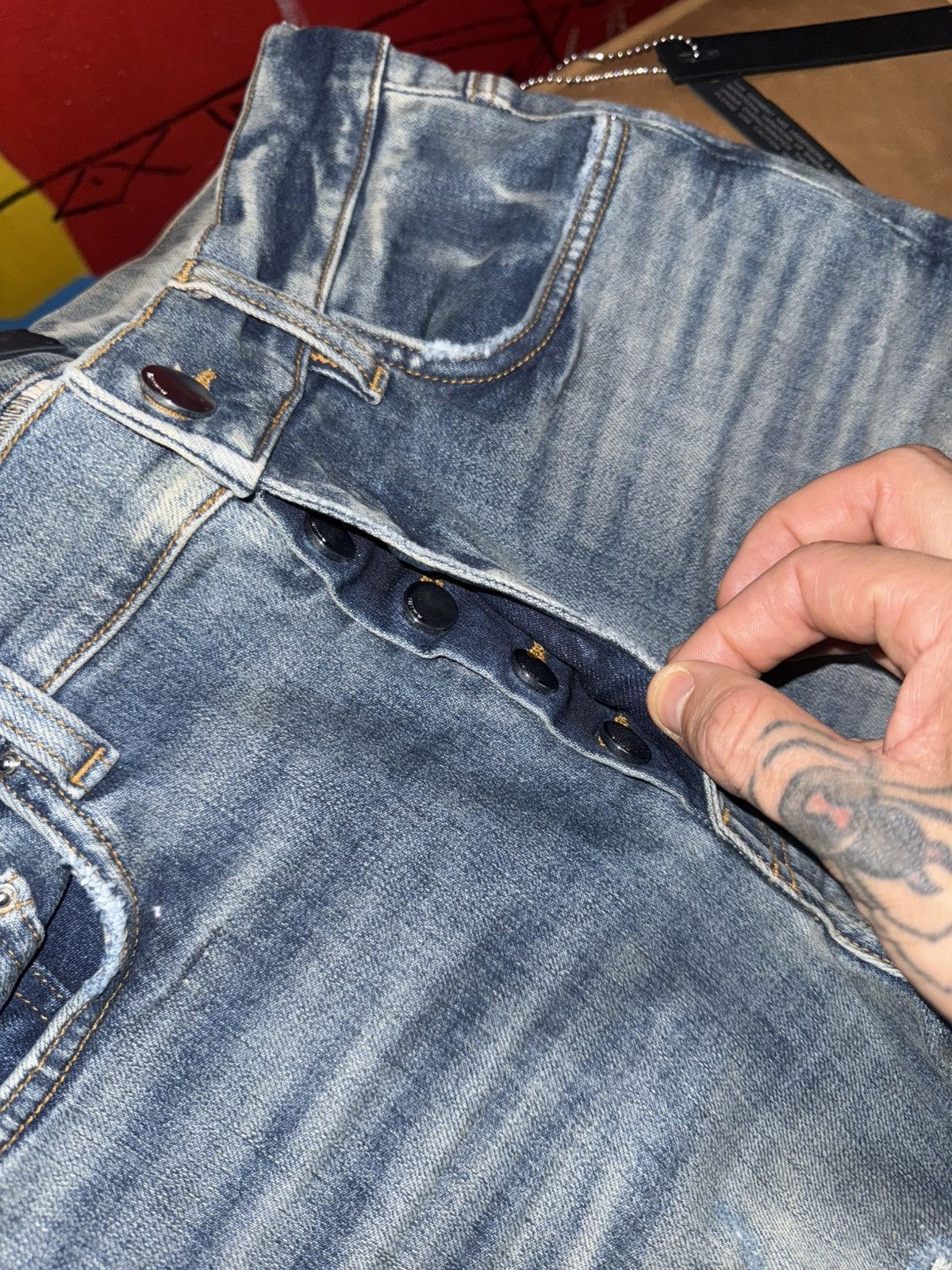 Amiri Amiri staggered logo jeans Size US 31 - 6 Thumbnail