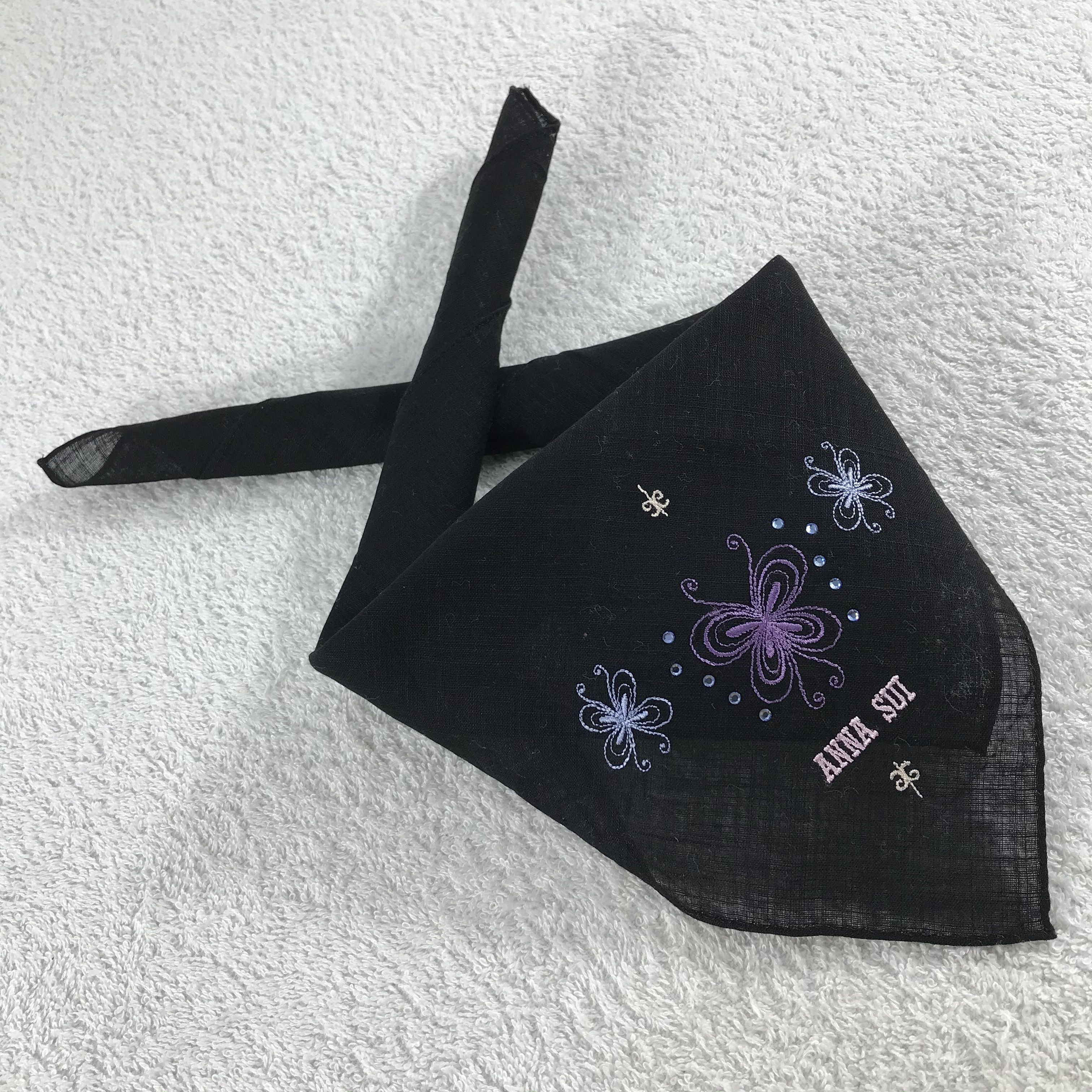 Anna Sui × Vintage Anna Sui Bandana / Handkerchief / Neckerchief - S242 Size ONE SIZE - 4 Thumbnail