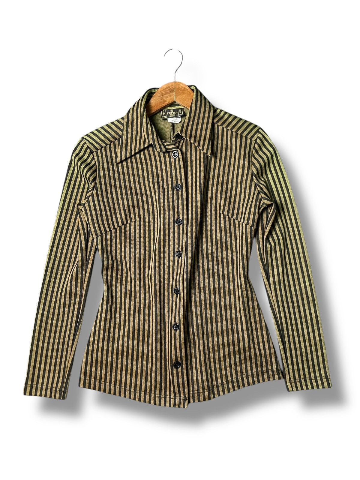 Designer VINTAGE FENDI BUTTON UP SHIRTS (87) Size XXS / US 00 / IT 34 - 1 Thumbnail