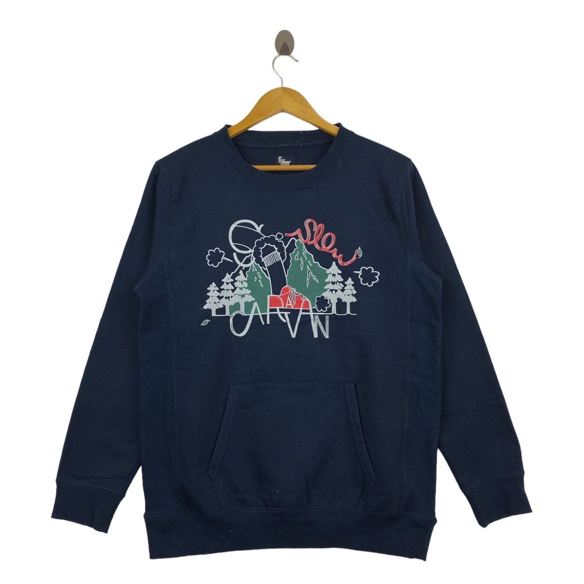 go slow caravan GO SLOW CARAVAN Outdoor Hiking Brand Print Pocket Navy Size US M / EU 48-50 / 2 - 1 Thumbnail