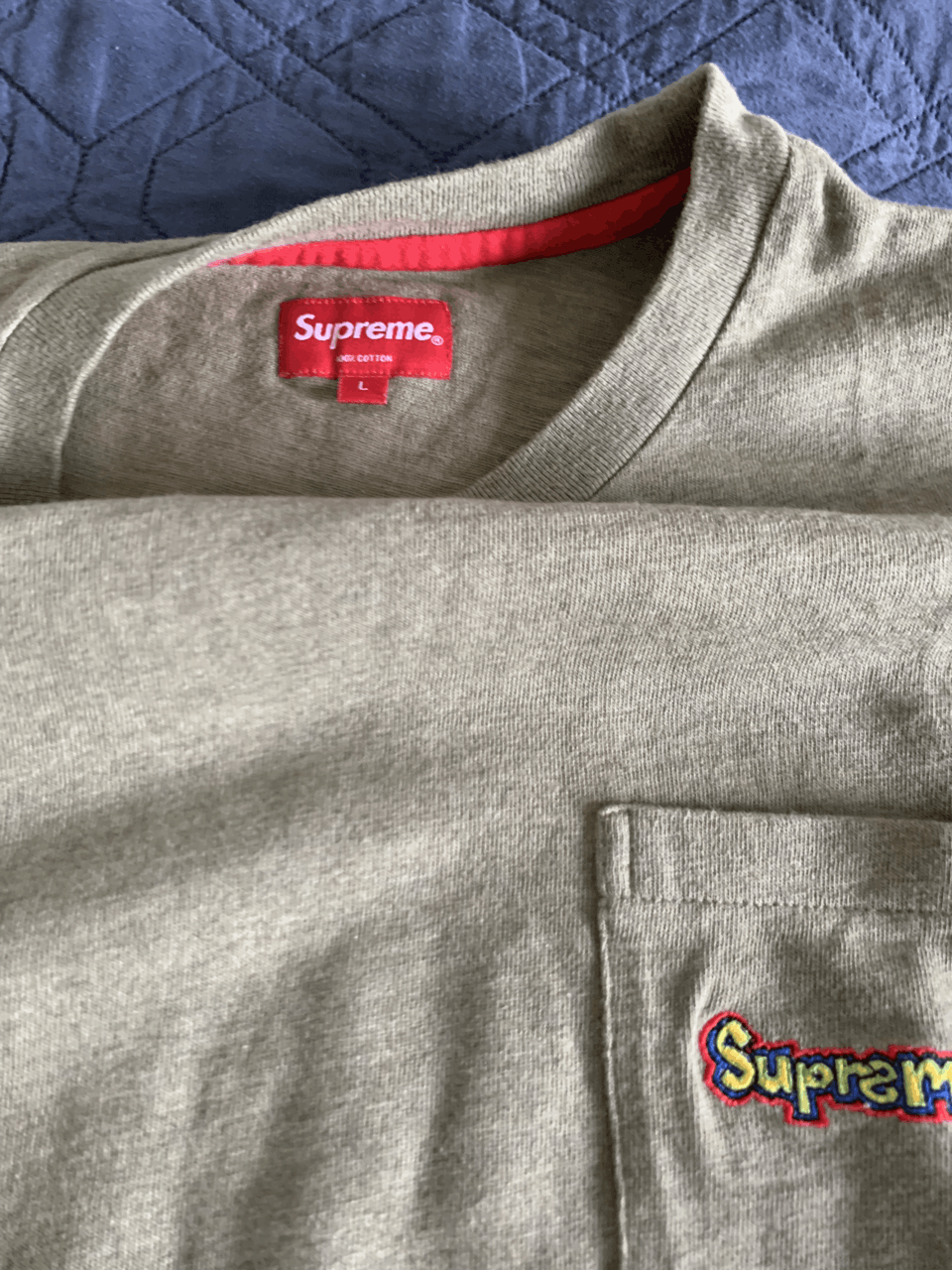 Supreme SS15 Supreme Gonz Logo Pocket Tee Olive Size US L / EU 52-54 / 3 - 3 Thumbnail