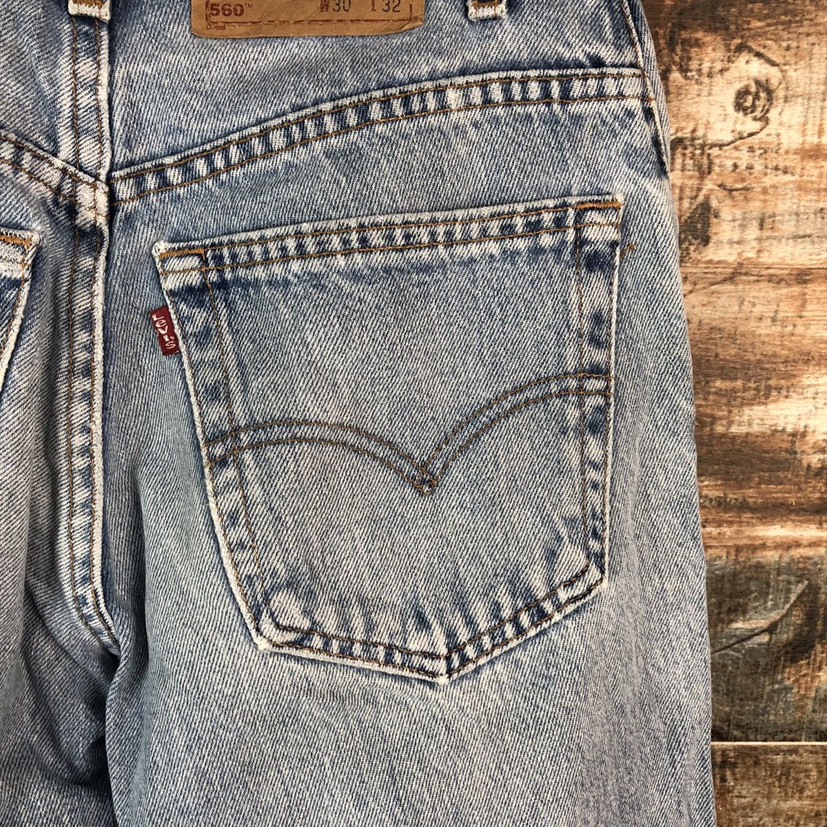 Levi's DL Levis 560 Blue Distressed Denim Pants #C142 Size US 30 / EU 46 - 18 Thumbnail
