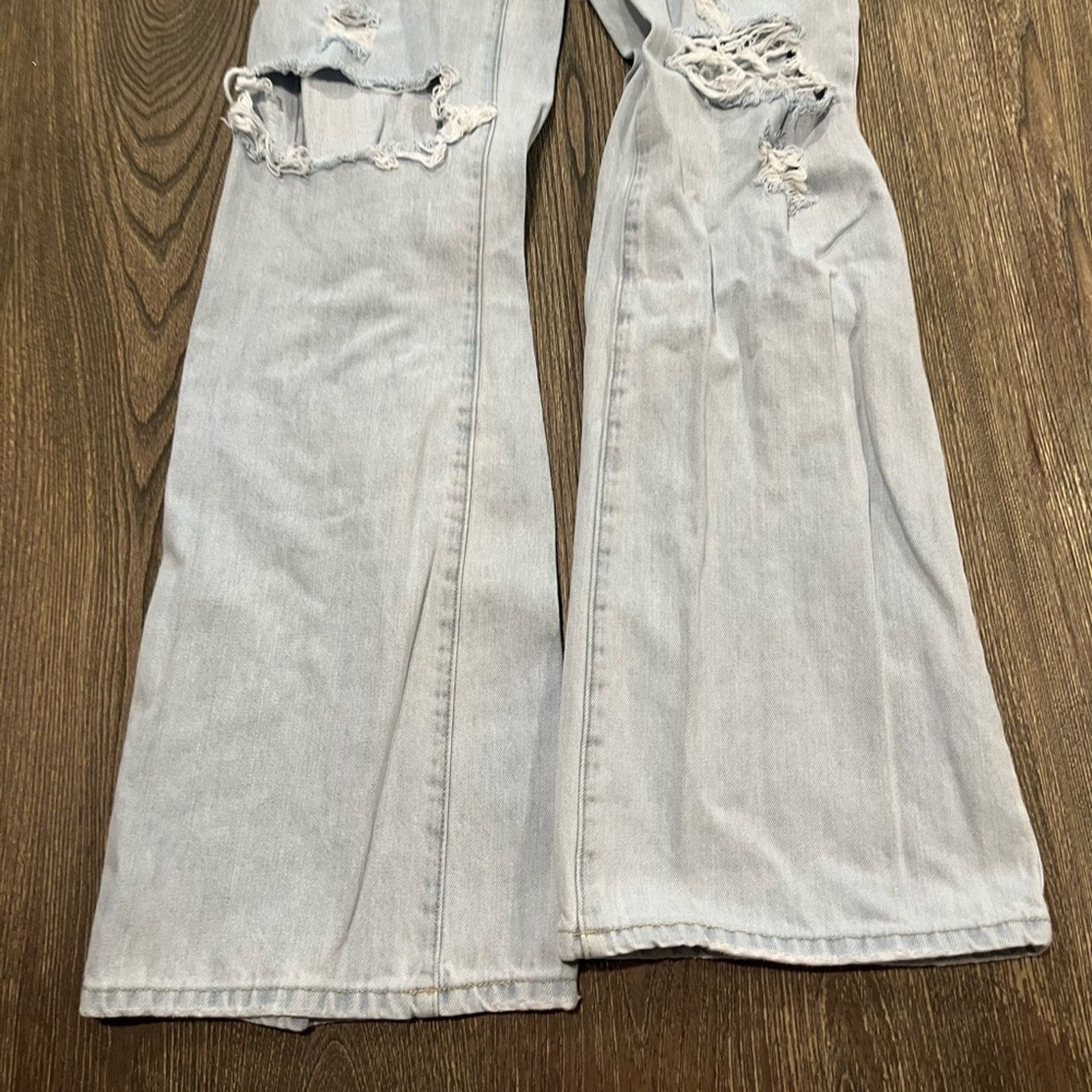 Vintage KanCan Ultra High Rise 90's Flare Jeans Distressed Size 9/28 Size 28" / US 6 / IT 42 - 2 Thumbnail