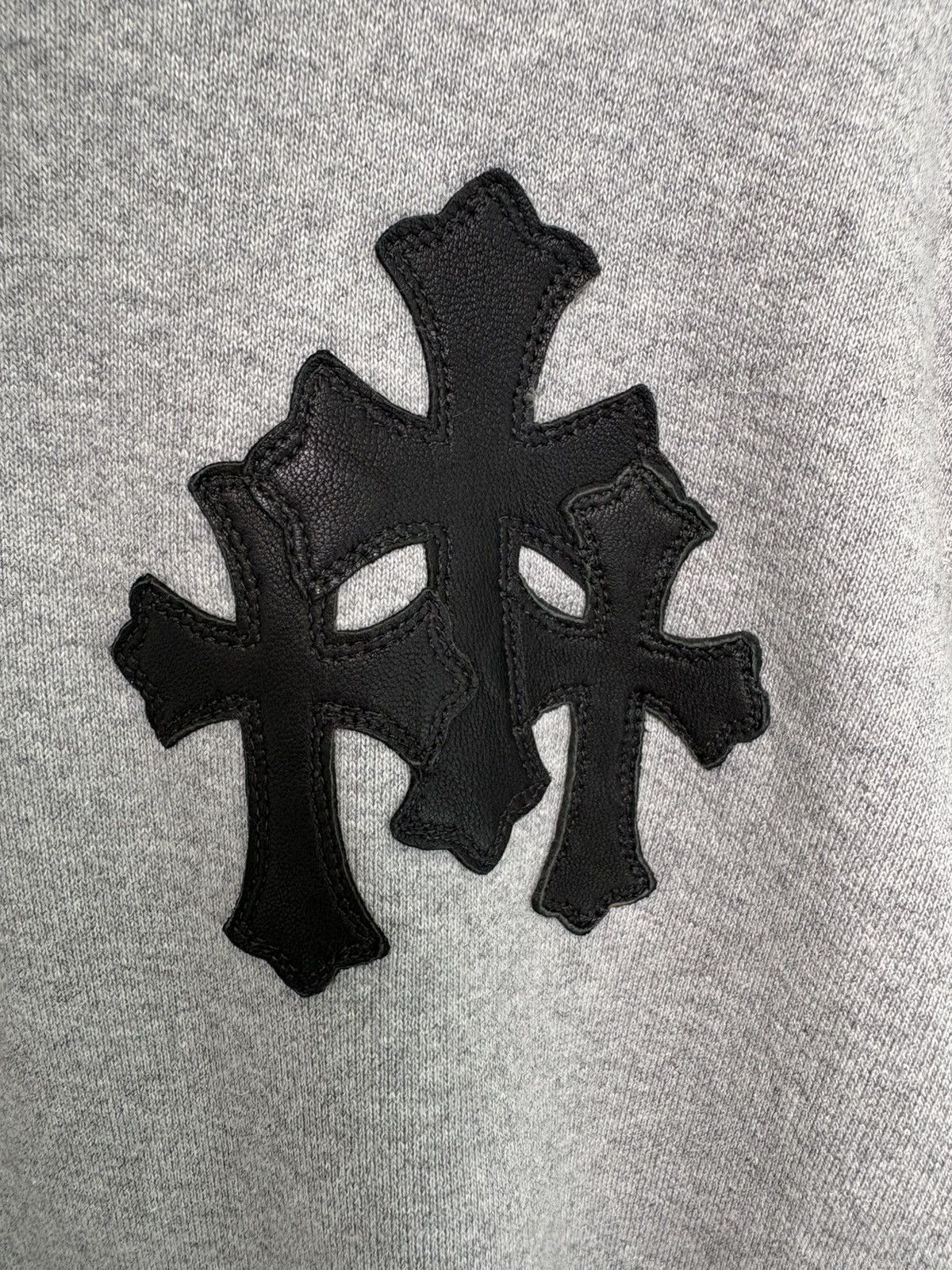 Chrome Hearts Chrome Hearts Triple Cross Quarter Zip Paperjam Hoodie Size US L / EU 52-54 / 3 - 3 Thumbnail