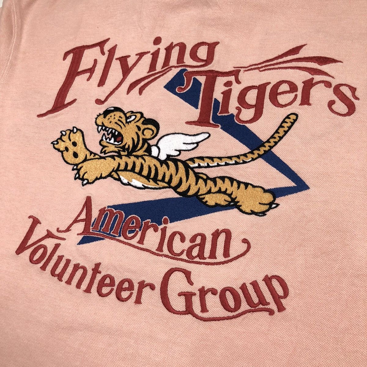 Avirex Vintage Avirex Flying Tigers Big Embroidered Logo Polo Size US XXL / EU 58 / 5 - 4 Thumbnail