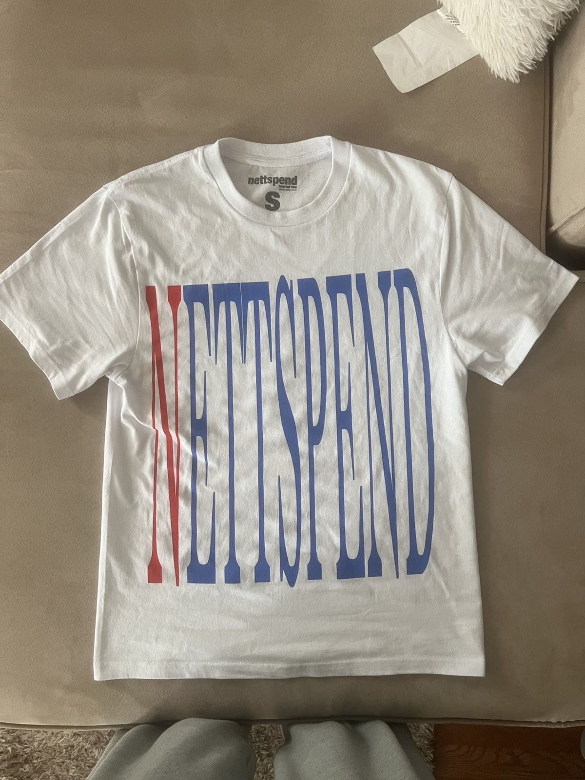 トップス Nettspend Invert Tour Vlone T-Shirt Other Nettspend Invert Tour “Vlone” Tee White + Red + Blue