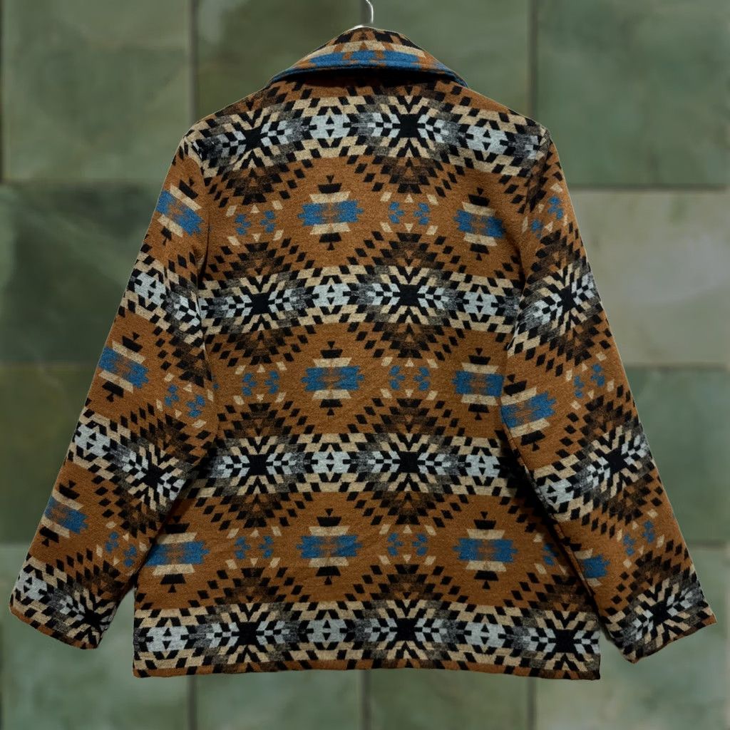 Vintage Cotton & Rye Outfitters Aztec Western Geometric Blazer Jacket Brown Size L Size 42R - 1 Thumbnail