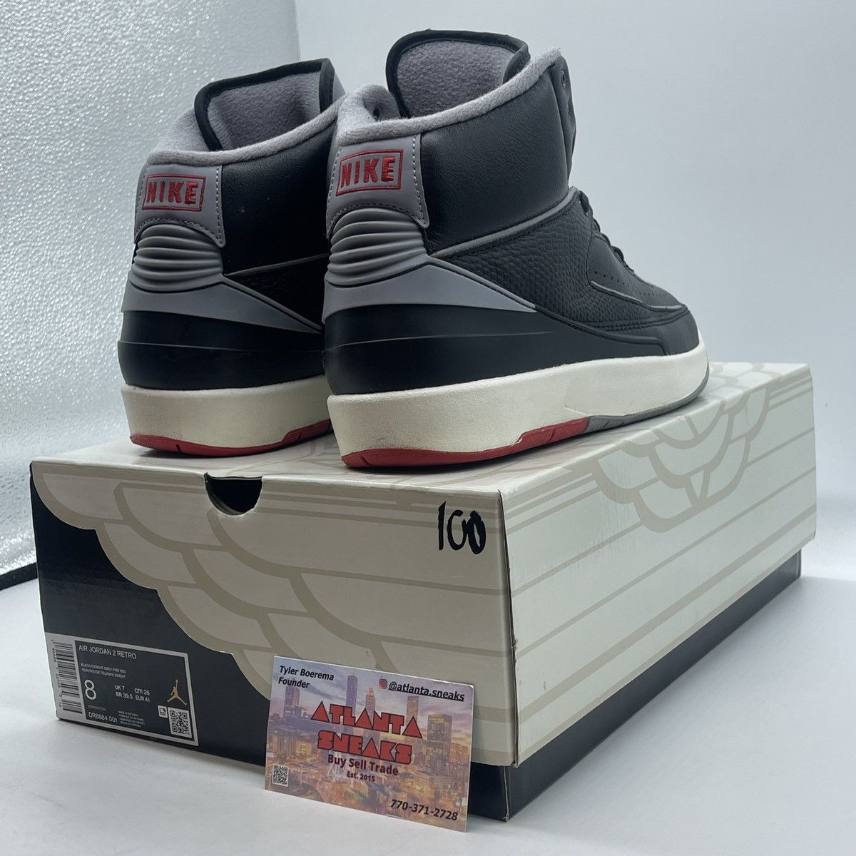 Jordan Brand Air Jordan 2 black cement Size US 8 / EU 41 - 5 Thumbnail