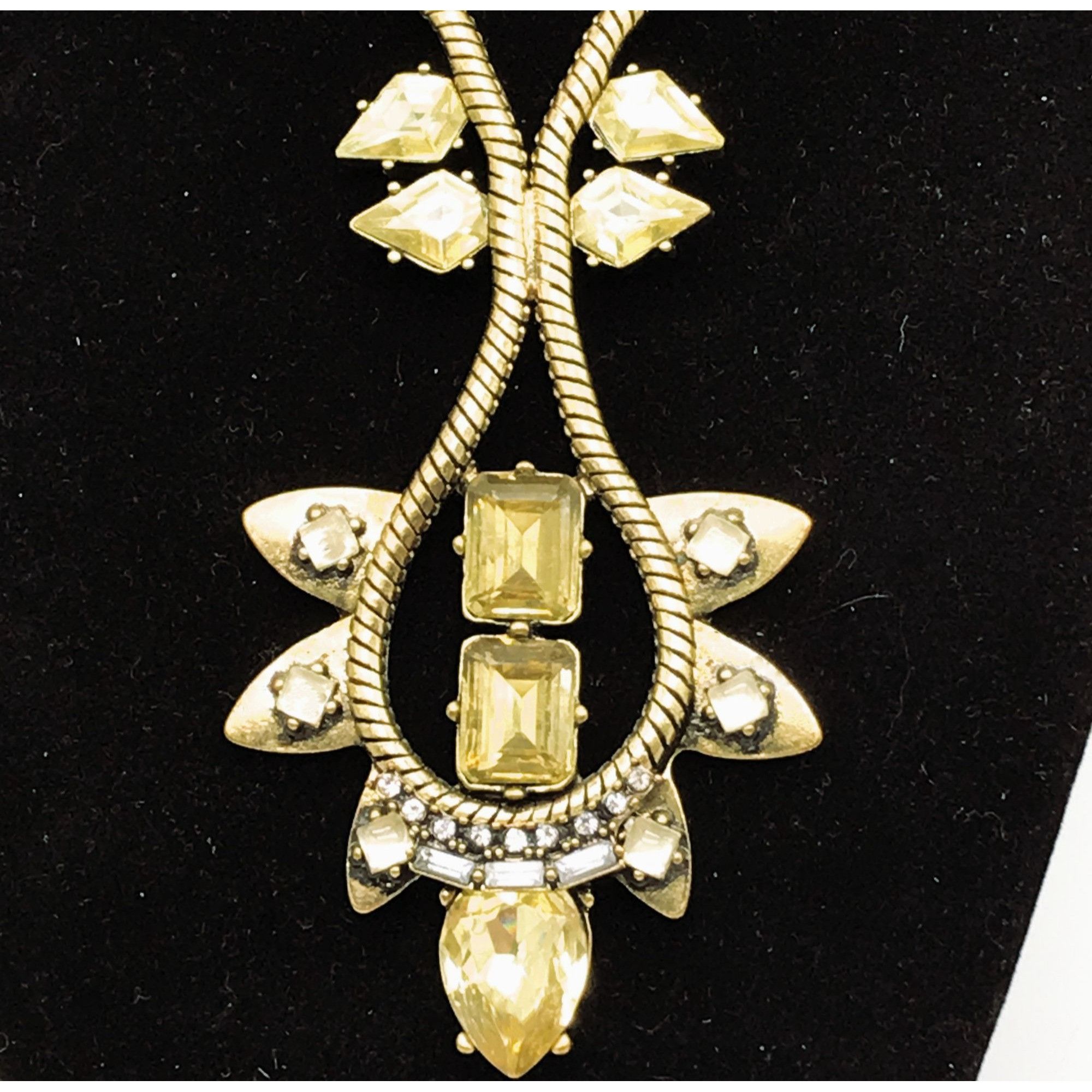 Vintage Stella & Dot Art Deco Style Necklace Vintage Statement Rhine Size ONE SIZE - 2 Thumbnail
