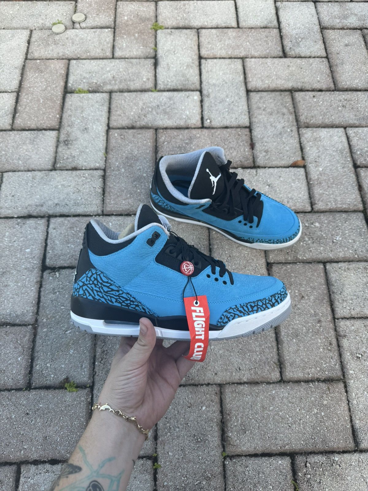 Pre-owned Jordan Brand 3 Retro Powder Blue Size 9 Shoes