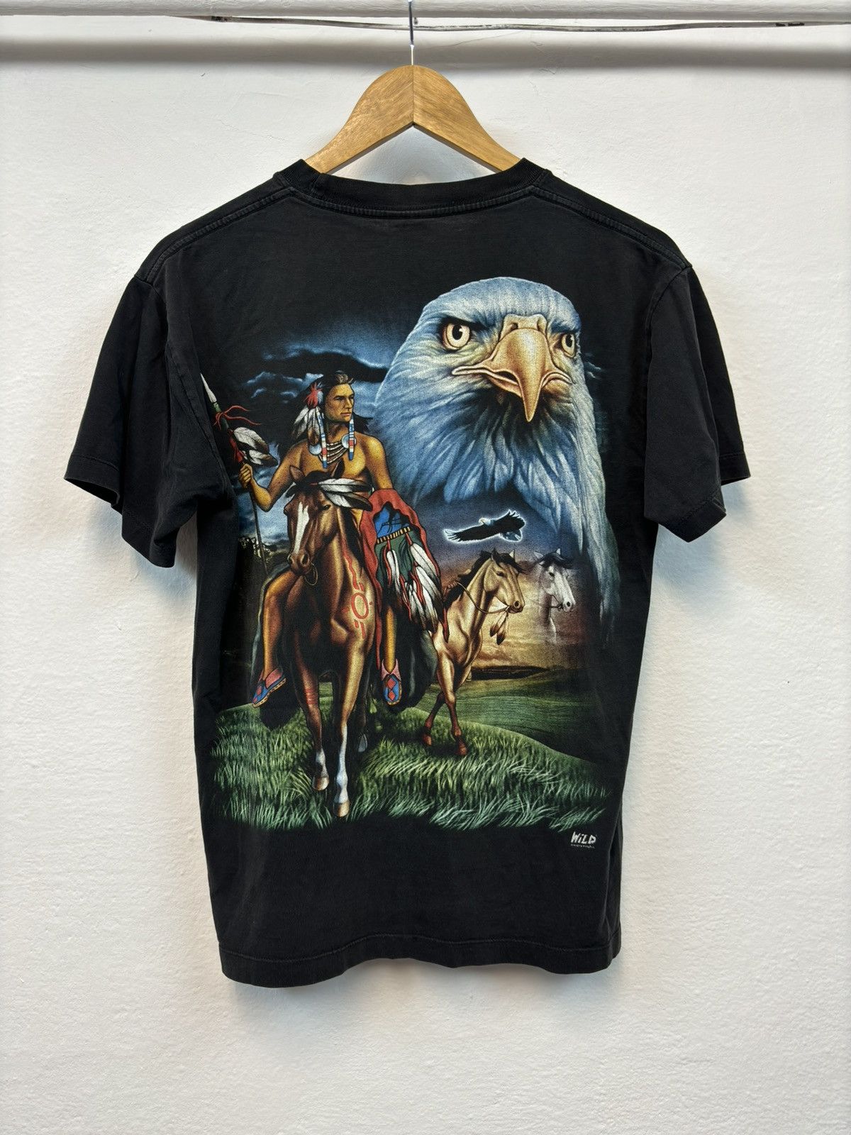 Vintage Vintage 90s Native American Art Graphic T Shirt Rare Small Size US S / EU 44-46 / 1 - 5 Thumbnail