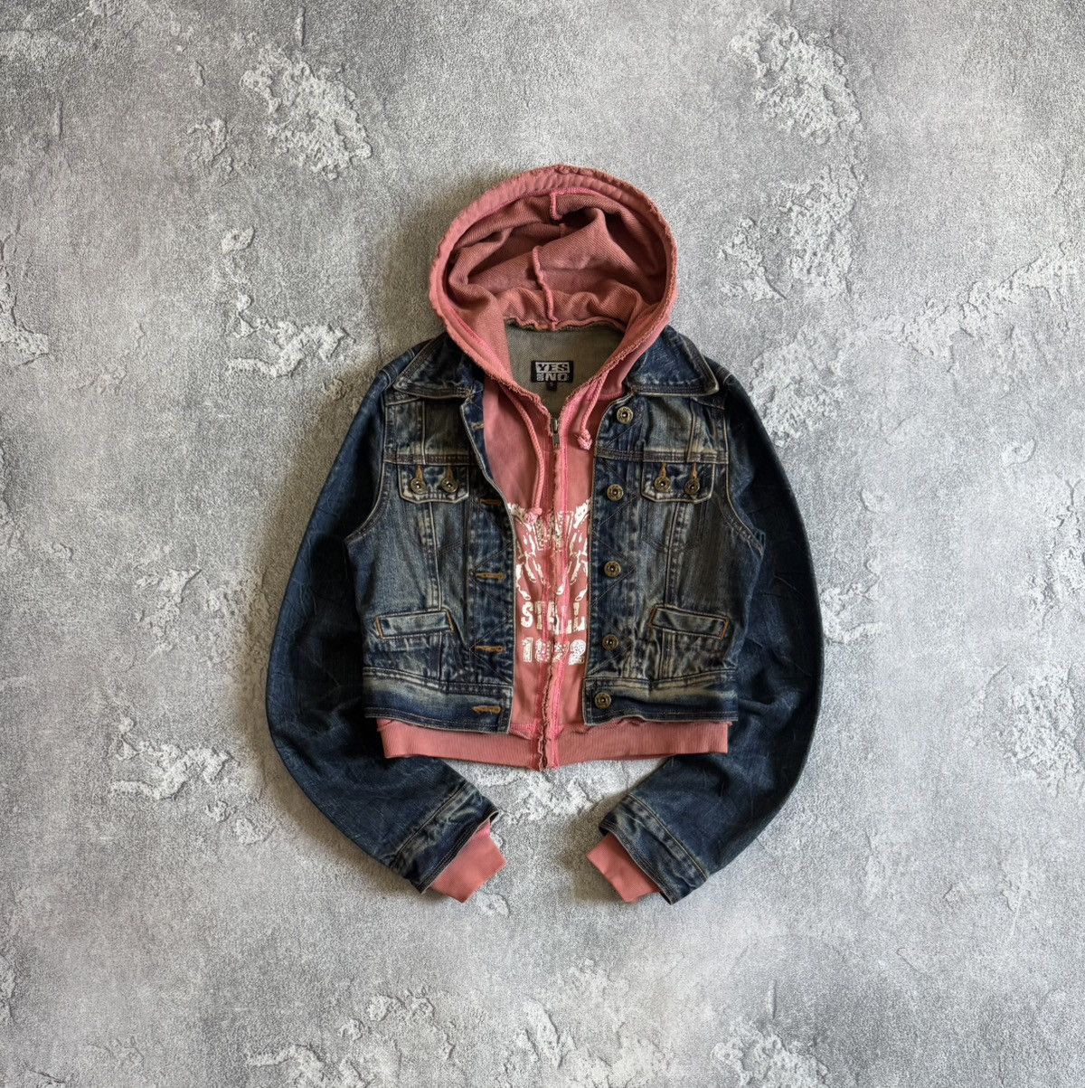 Vintage S/size retro archive jacket y2k + hoodie L.G.B.