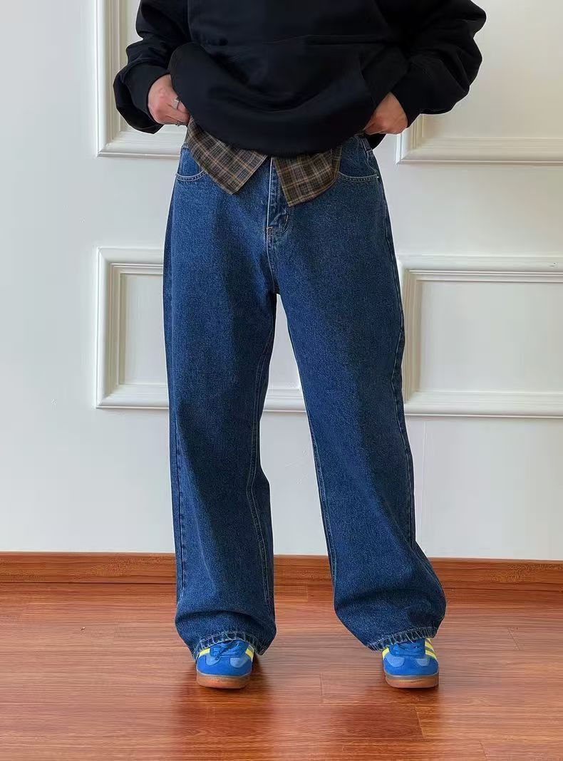 Vintage Deep Blue Washed Vintage Classic Straight-Leg Jeans Size US 32 / EU 48 - 4 Thumbnail