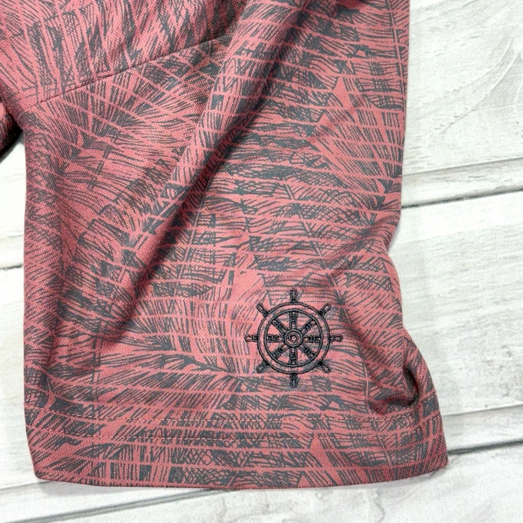 TravisMathew Travis Mathew Polo Shirt Mens M Red Floral Palm Breatha ble Lightweight Stretch Golf Casual Shirt Polo Short Sleeve Logo Pockets Size US M / EU 48-50 / 2 - 4 Thumbnail