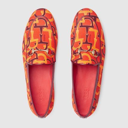 Gucci o1loc1c0226 431467 Women's Gucci Jordan Loafers in Orange Size US 8 / IT 38 - 3 Thumbnail