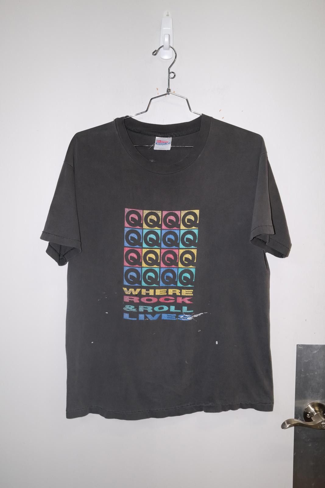 Hanes 90's Hanes The Mighty Q Where Rock & Roll Lives T-Shirt Size US L / EU 52-54 / 3 - 1 Thumbnail