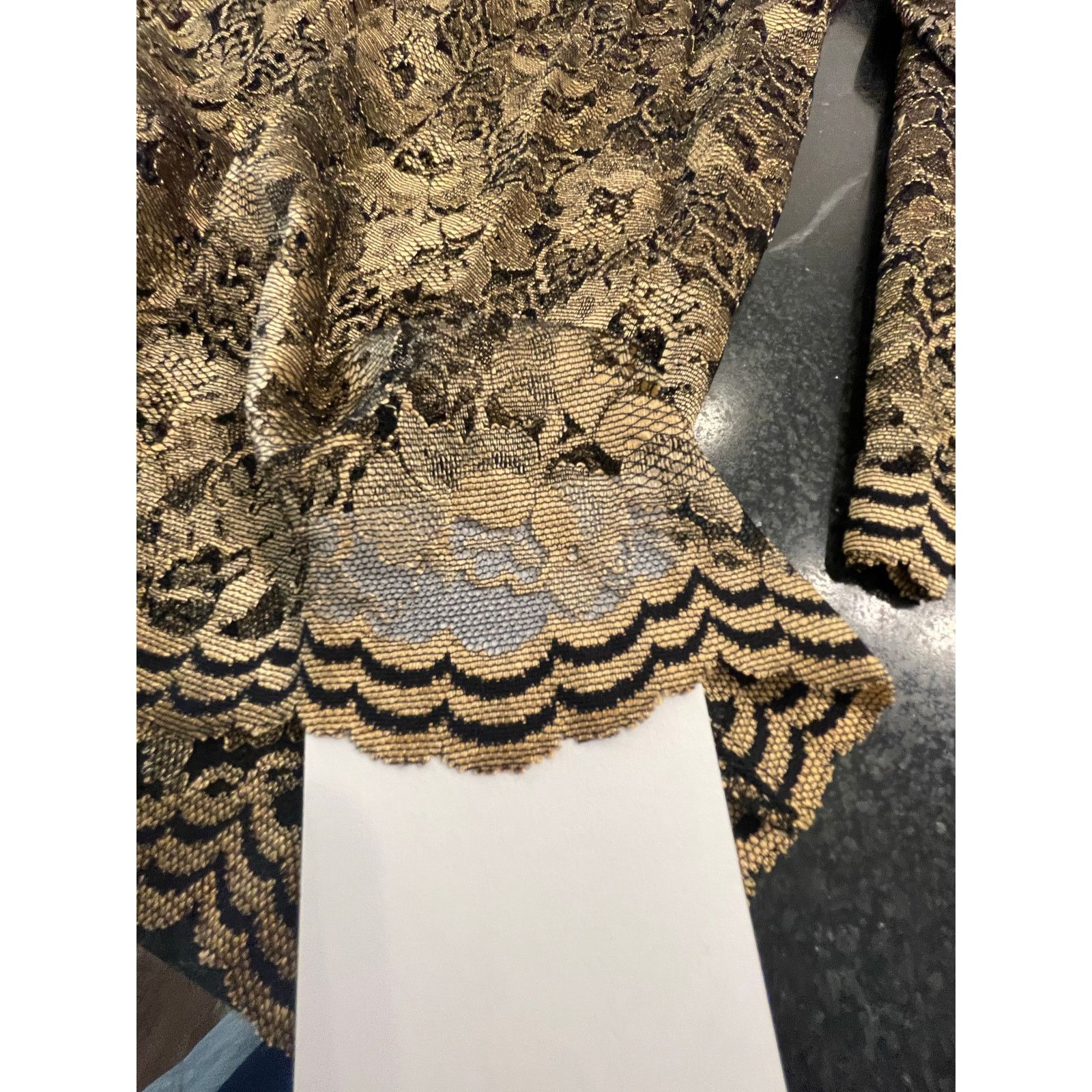 Other JMS Collection gold and black floral lace jacket blazer 2X Size XXL / US 16-18 / IT 52-54 - 5 Thumbnail