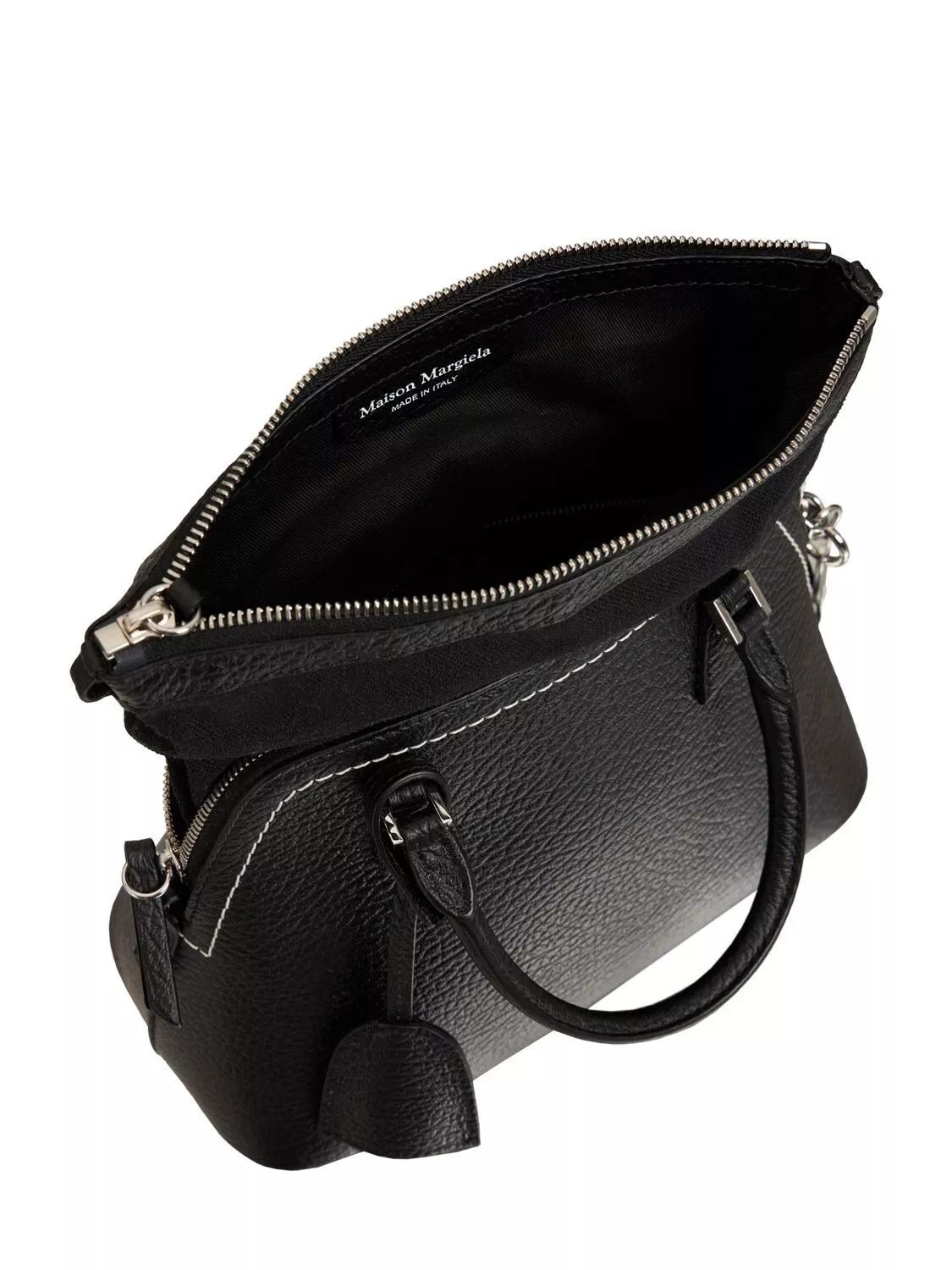 Maison Margiela Margiela 5AC Classique Mini Black Leather Top Handle Size ONE SIZE - 4 Thumbnail