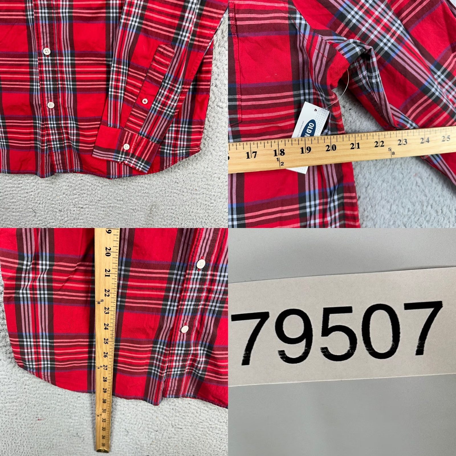 Old Navy Old Navy Shirt Button Down Mens Medium Red Plaid Classic Fit Cotton NEW Size US M / EU 48-50 / 2 - 8 Thumbnail