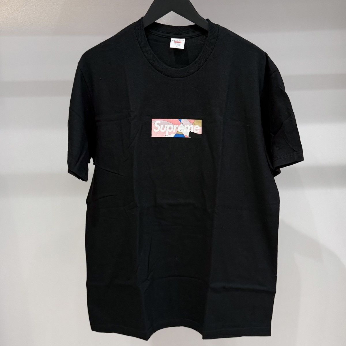 Supreme Supreme Emilio Pucci Box Logo Tee Black/Dusty Pink Size US L / EU 52-54 / 3 - 1 Thumbnail