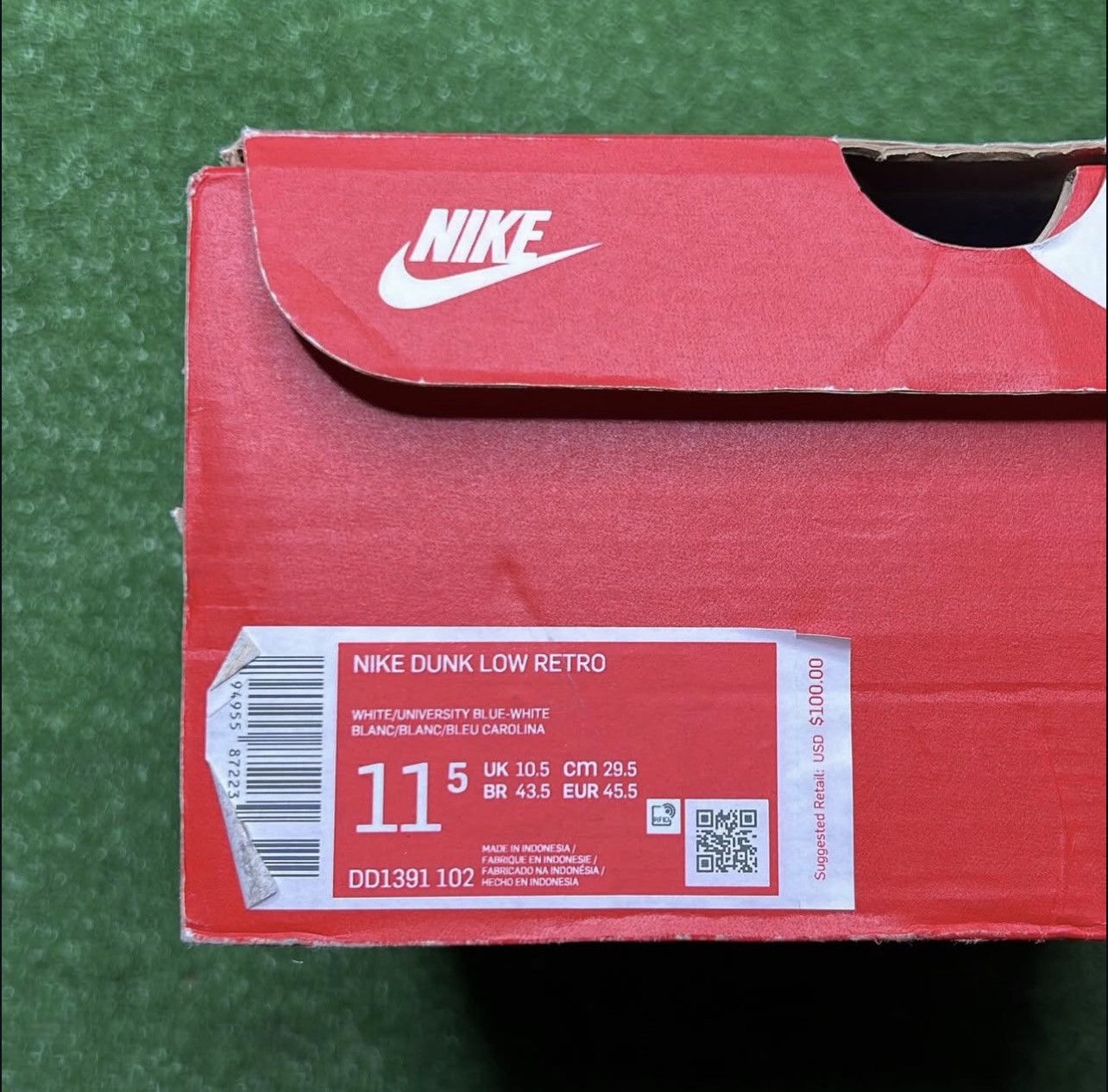 Nike Nike Dunk Low ‘University Blue’ Size US 11.5 / EU 44-45 - 7 Thumbnail