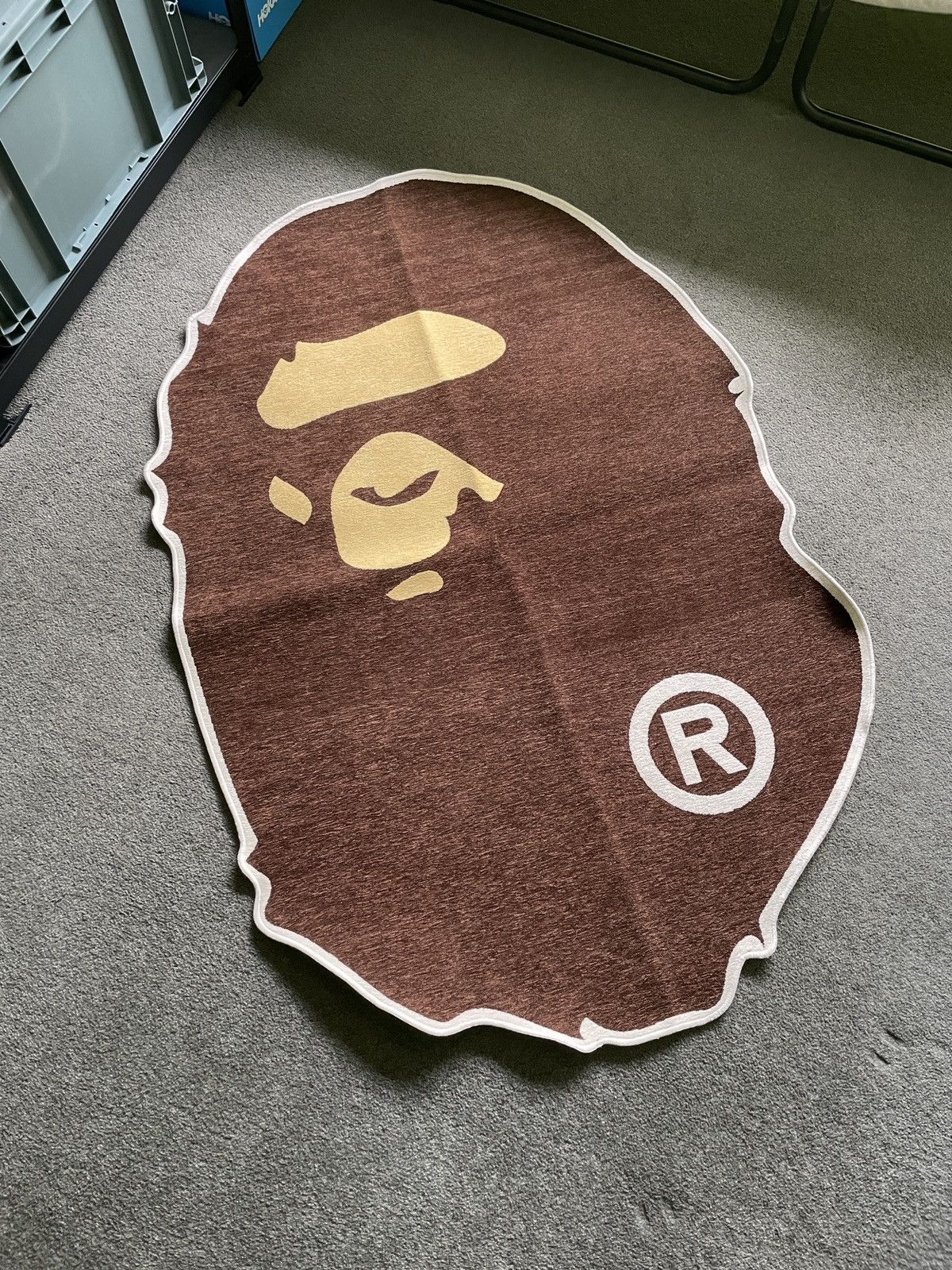 image of Bape Ape Head Rug in Brown, Men's