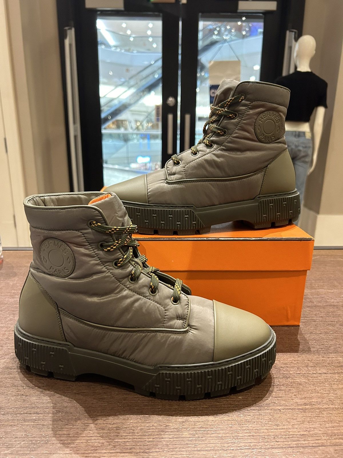 Hermes Hermes Calfskin Parachute Boot Size US 10.5 / EU 43-44 - 1 Thumbnail