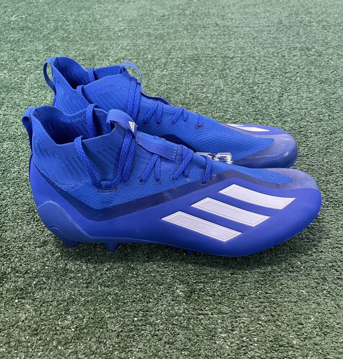 Adidas Adidas Adizero Primeknit “Royal Blue” Football Cleats Size US 13 / EU 46 - 1 Thumbnail