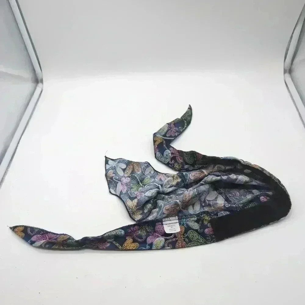 Designer Sparkling Earth Scrub Cap blue paisley dragon flies one si Size ONE SIZE - 3 Thumbnail