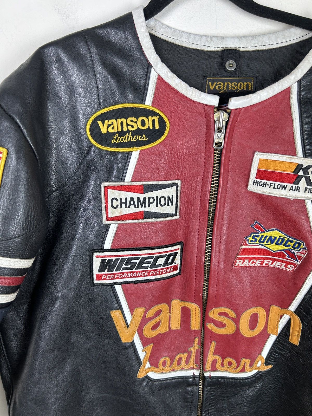 Vanson Leathers × Vintage Vintage Vanson Leather Bikers Jacket Size US L / EU 52-54 / 3 - 4 Thumbnail
