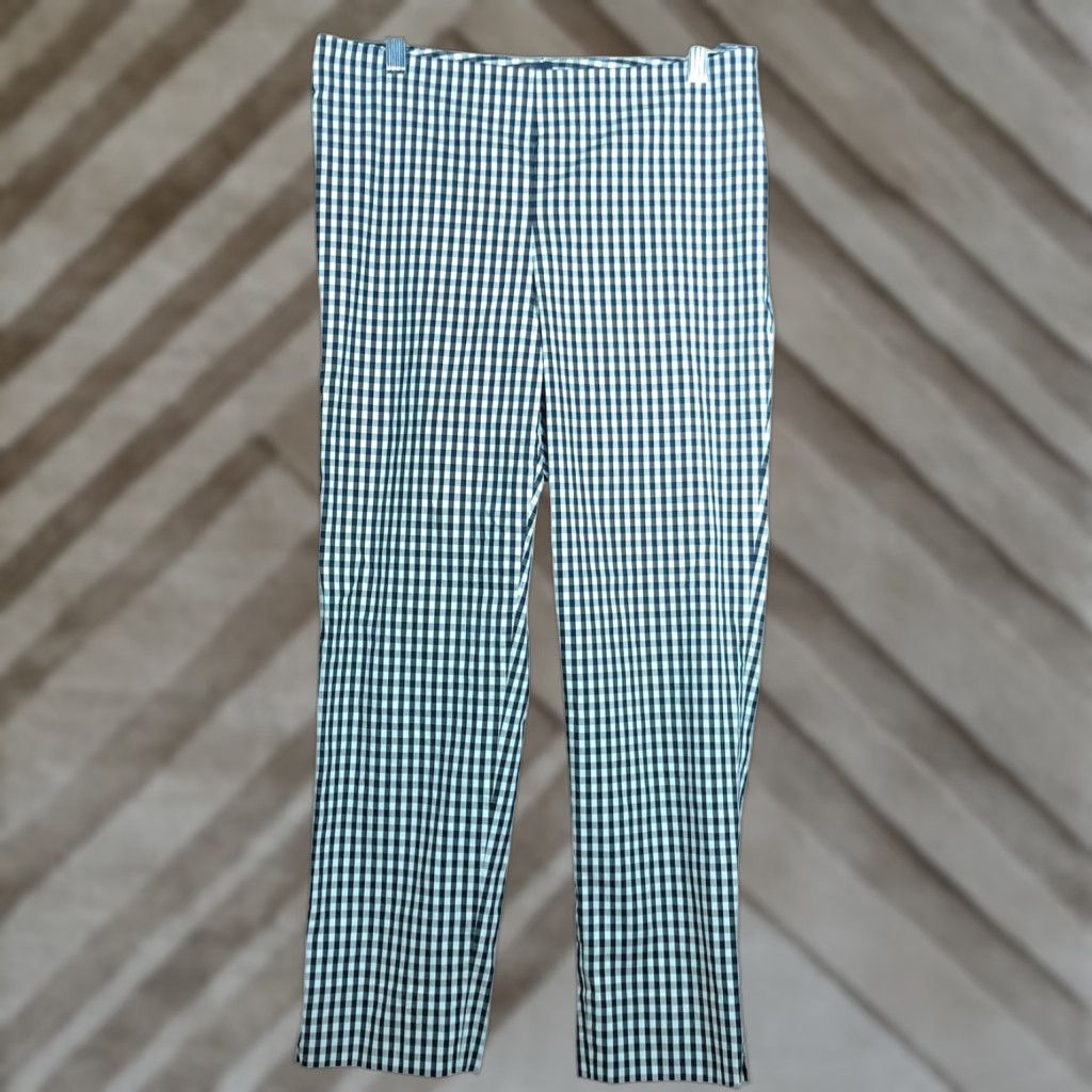 Brooks Brothers Brooks Brothers Womens Pants Black White Natalie Fit Pull On Side Zip Stretch 10 Size 32" / US 10 / IT 46 - 1 Thumbnail
