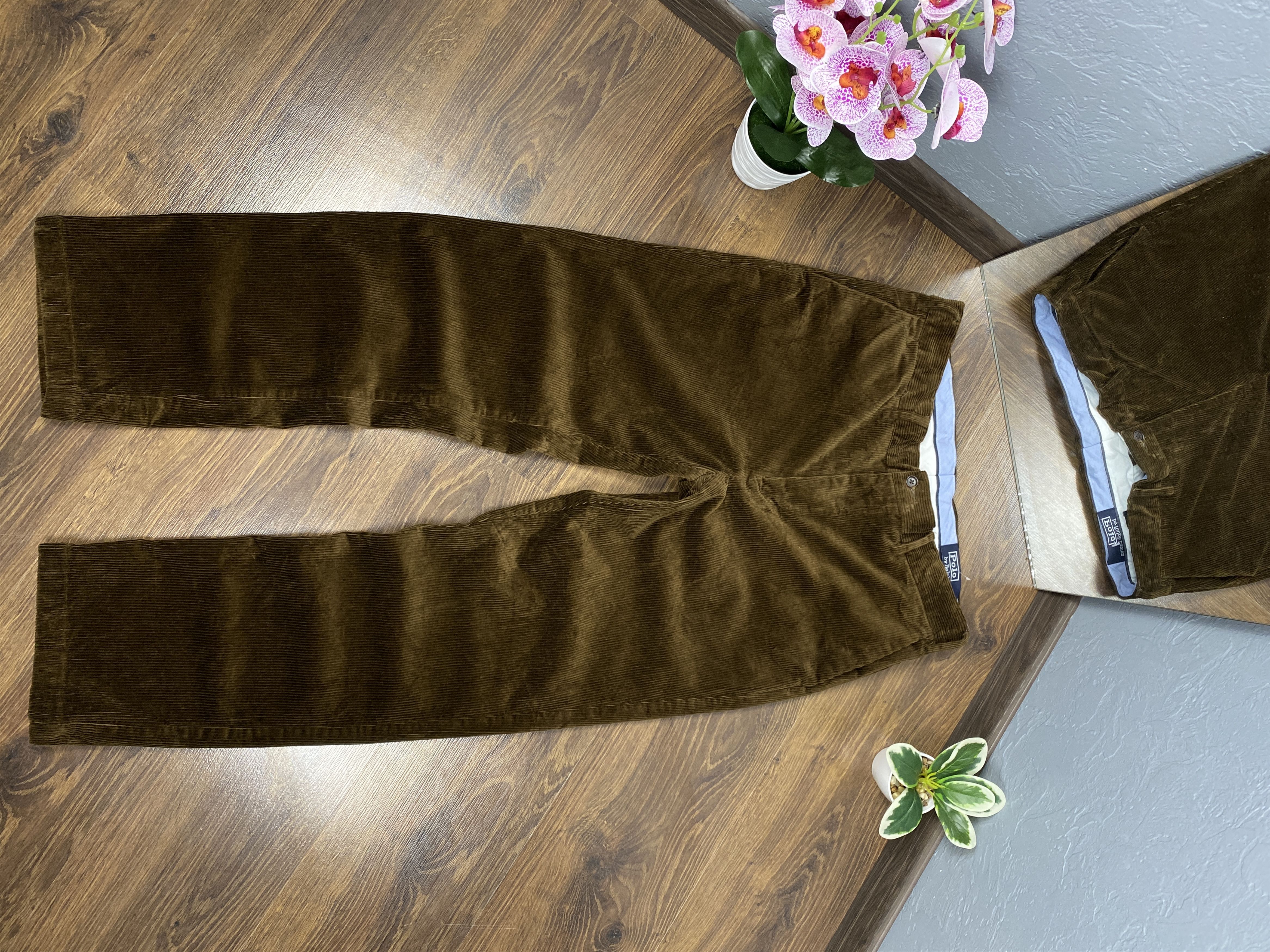 Polo Ralph Lauren × Ralph Lauren × Vintage Polo Ralph Lauren vintage corduroy pants trousers Size US 34 / EU 50 - 1 Thumbnail