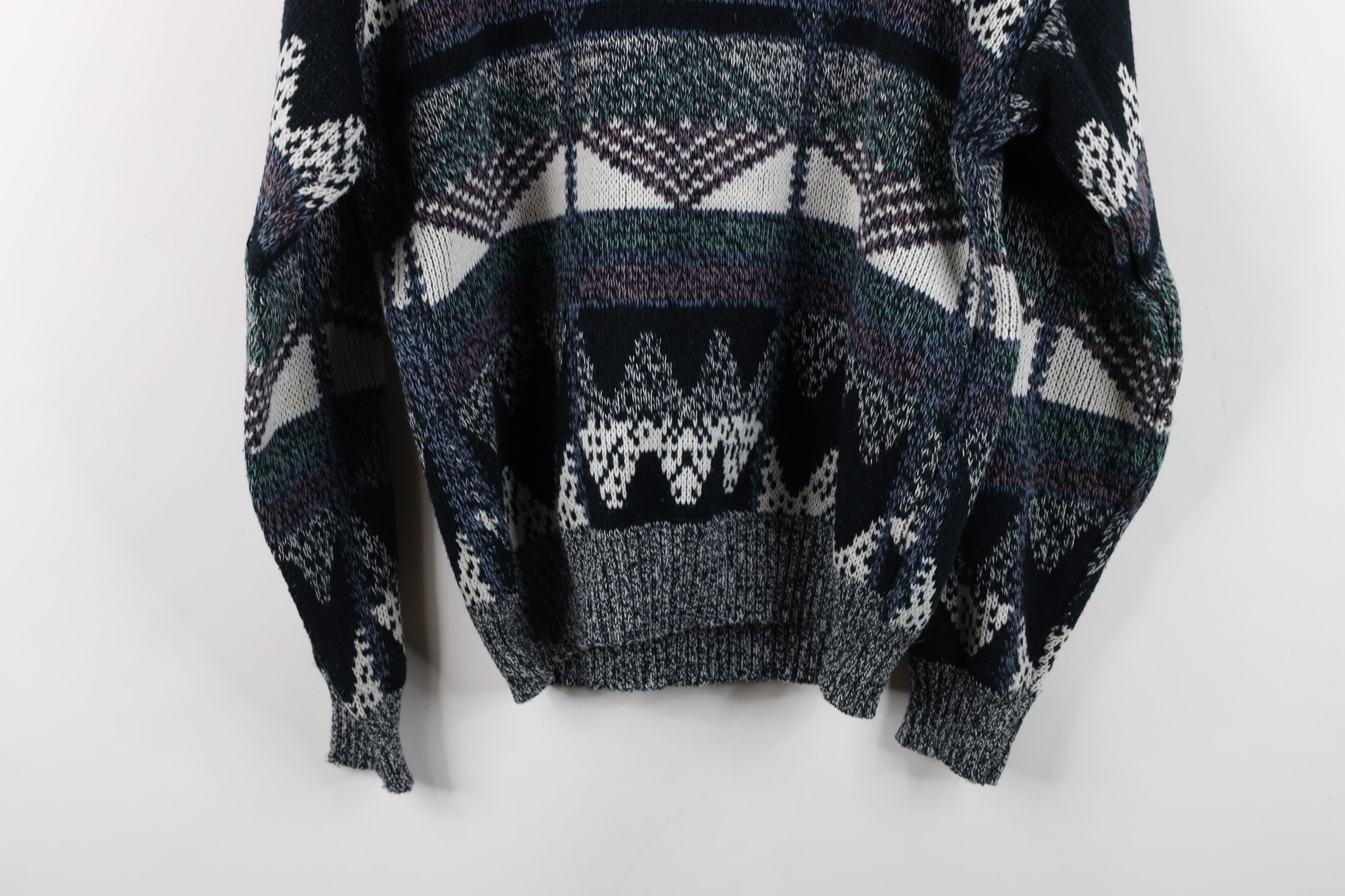 Vintage Vintage 90s Coogi Style Fair Isle Geometric Knit Sweater Size M / US 6-8 / IT 42-44 - 9 Thumbnail