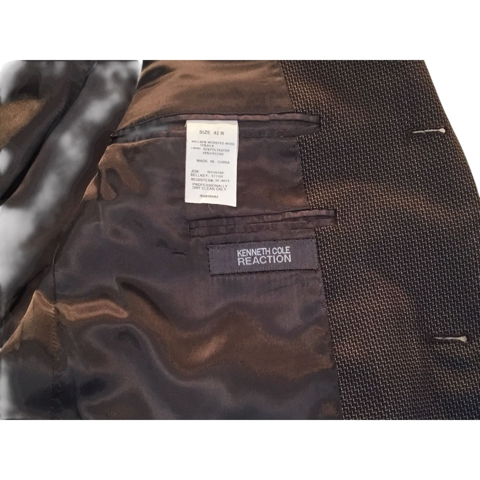 Kenneth Cole Kenneth Cole Reaction Sport Coat 42R Brown Tweed Blazer Size US L / EU 52-54 / 3 - 10 Thumbnail