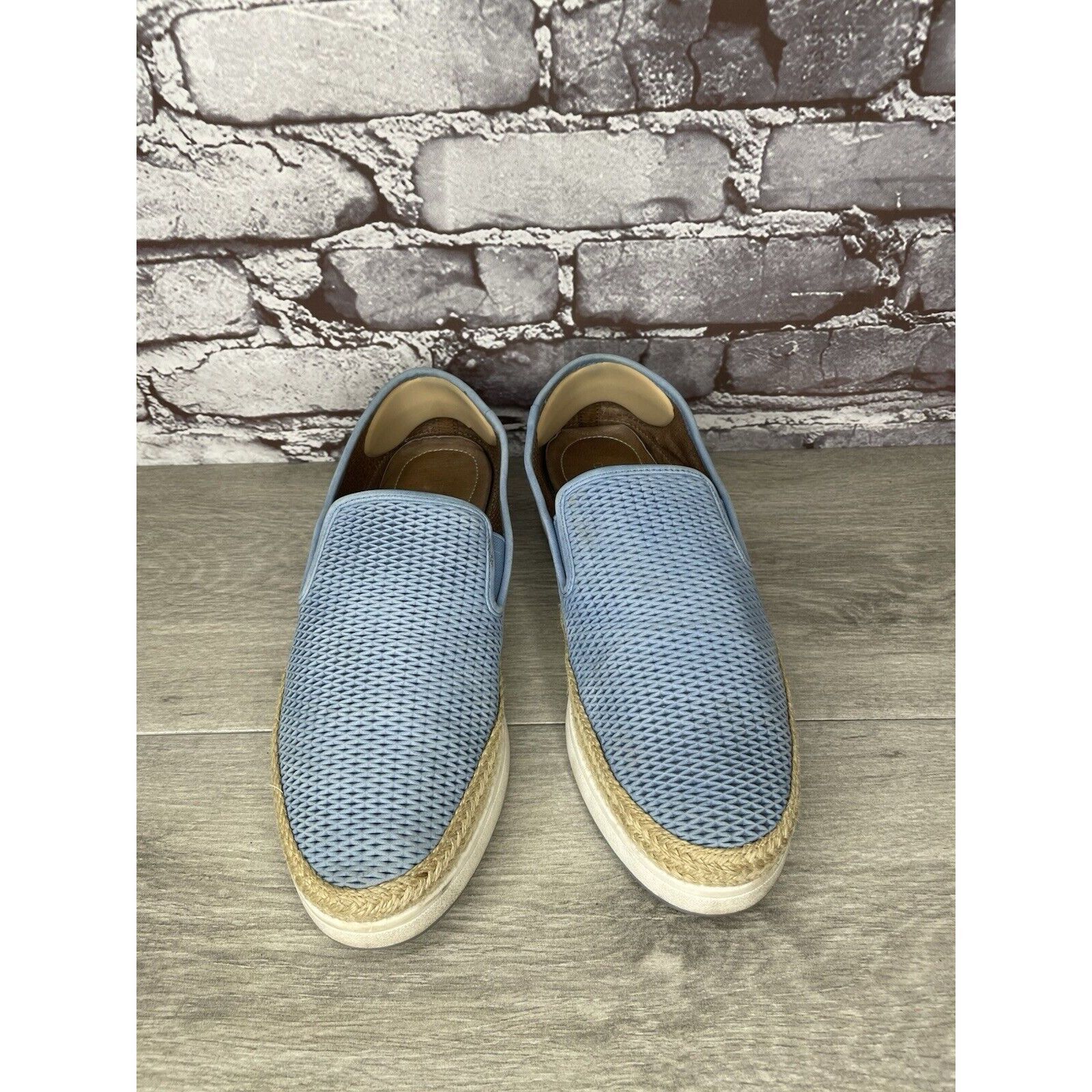 Donald Pliner Donald J Pliner Palm Lagoon Blue Leather Espadrille Shoes Wo Size US 10 / IT 40 - 4 Thumbnail