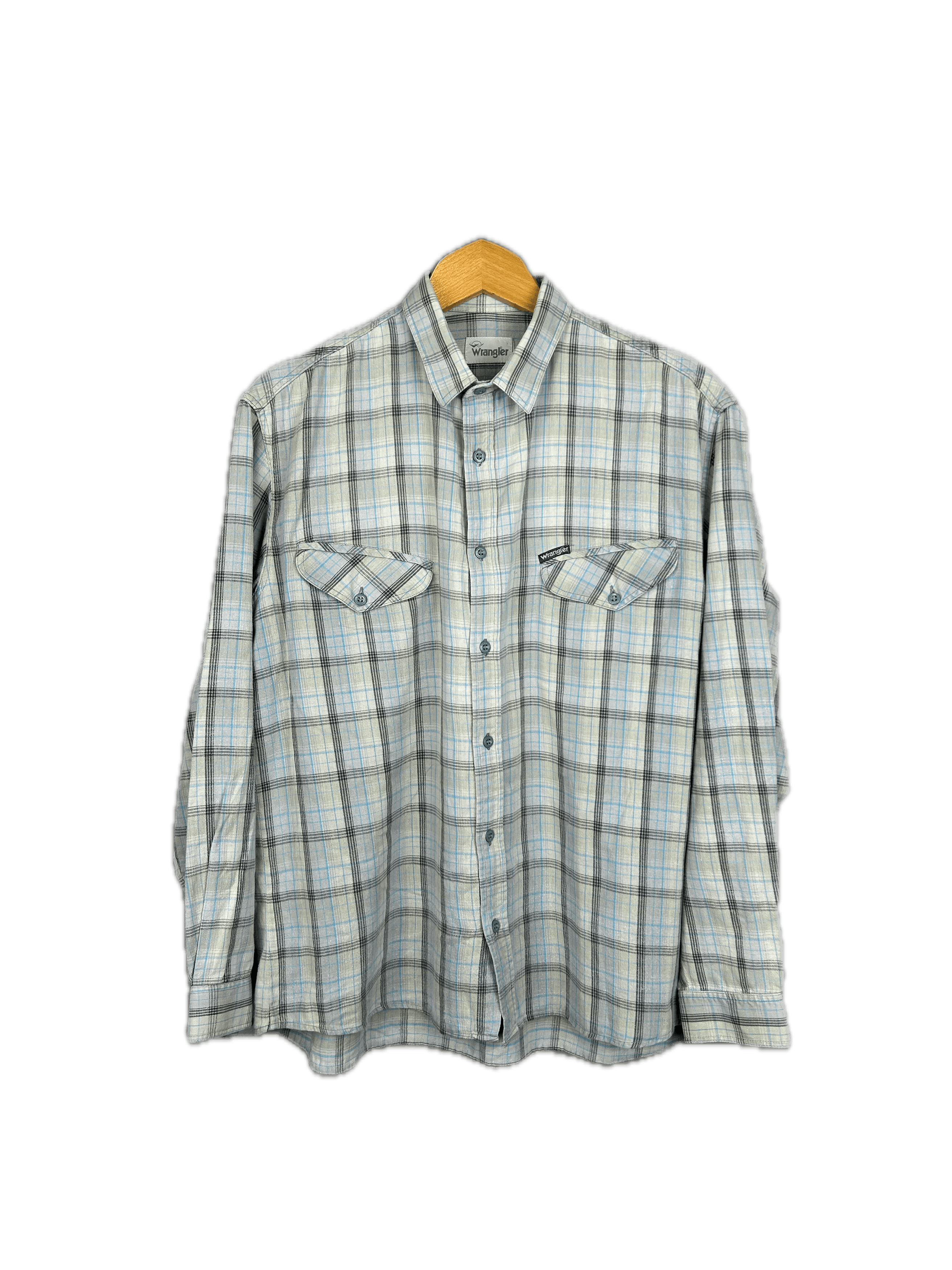 Flannel × Vintage × Wrangler Wrangler Vintage Shirt Checked Patterned Long Sleeve Size US L / EU 52-54 / 3 - 1 Thumbnail