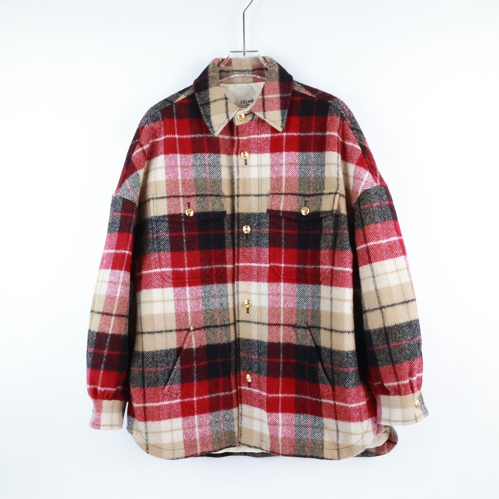Celine CELINE Plaid Shirt Jacket Size 34 Size XS / US 0-2 / IT 36-38 - 1 Thumbnail