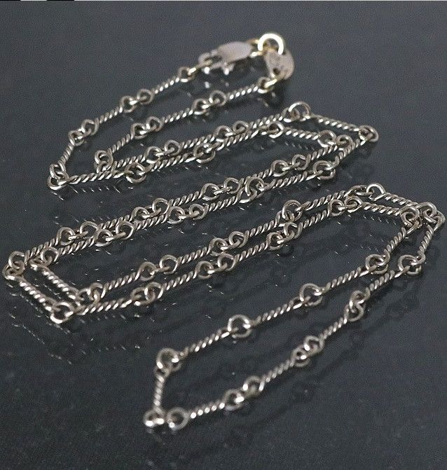 Chrome Hearts Twist Chain Necklace 18K White Gold 18 inch