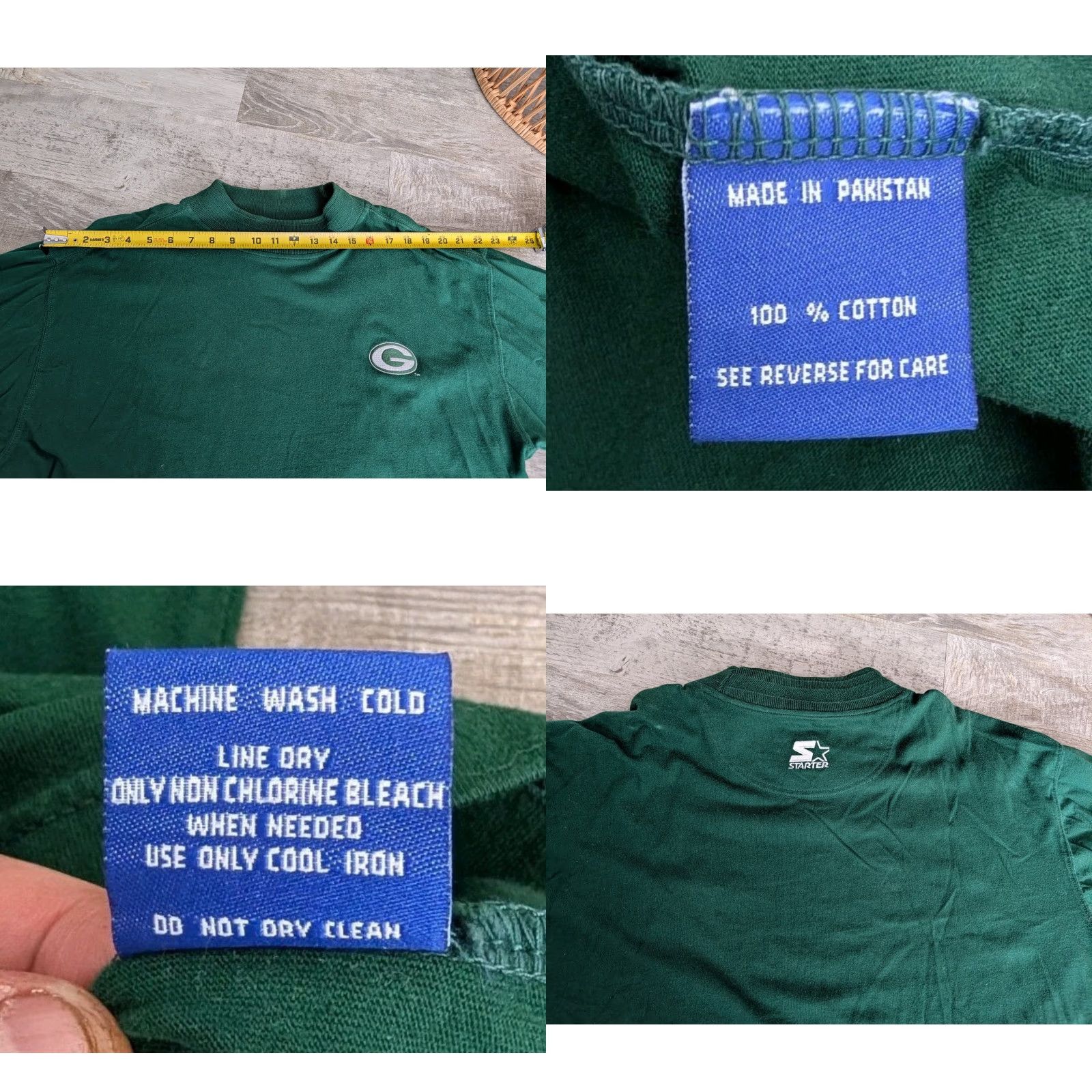 Starter VINTAGE Starter Green Bay Packers Team Starter Classic L/S Mock Neck Mens Shirt Size L Size US L / EU 52-54 / 3 - 9 Thumbnail