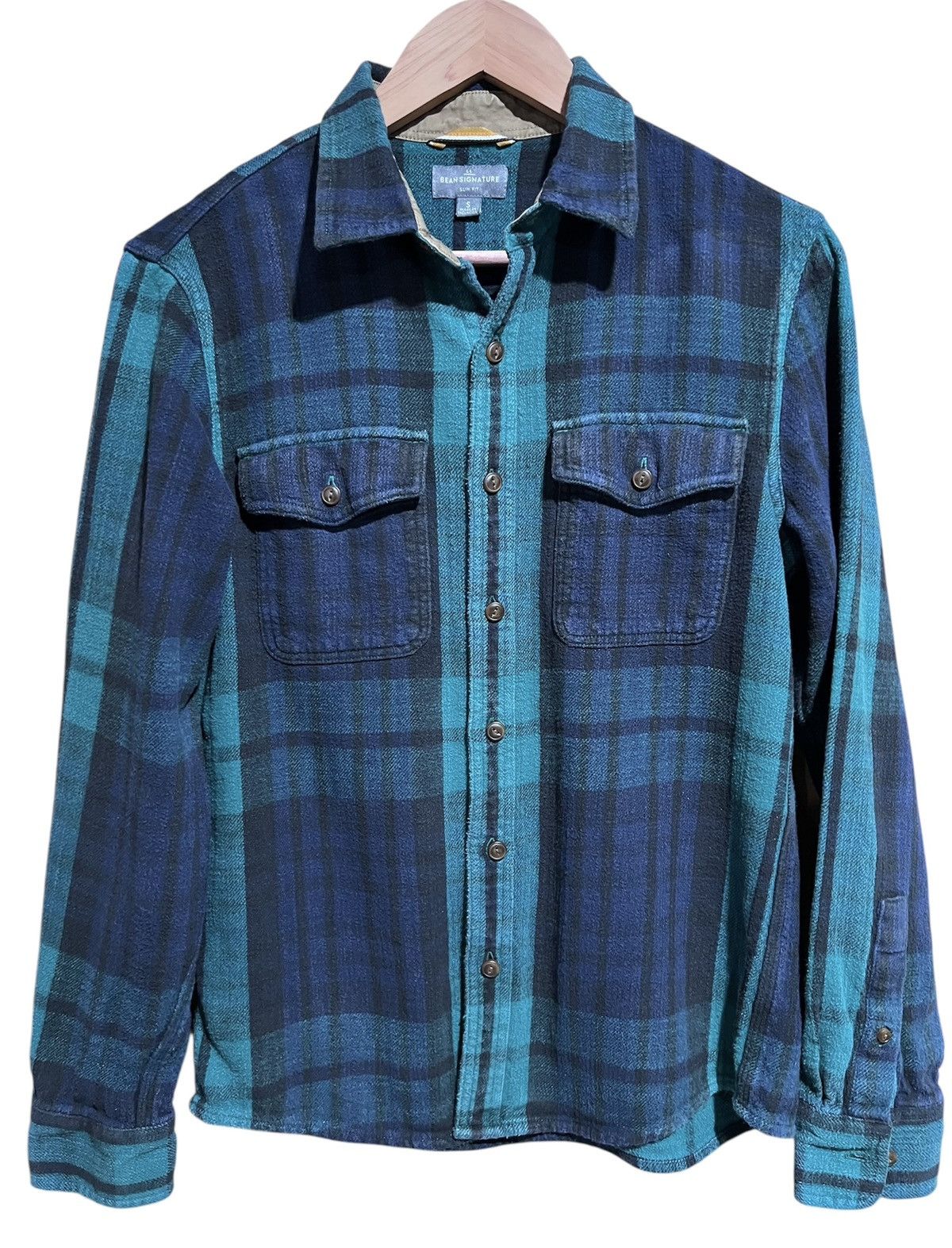 L.L. Bean Men's Signature Heritage Textured Flannel Shirt Size US S / EU 44-46 / 1 - 1 Thumbnail