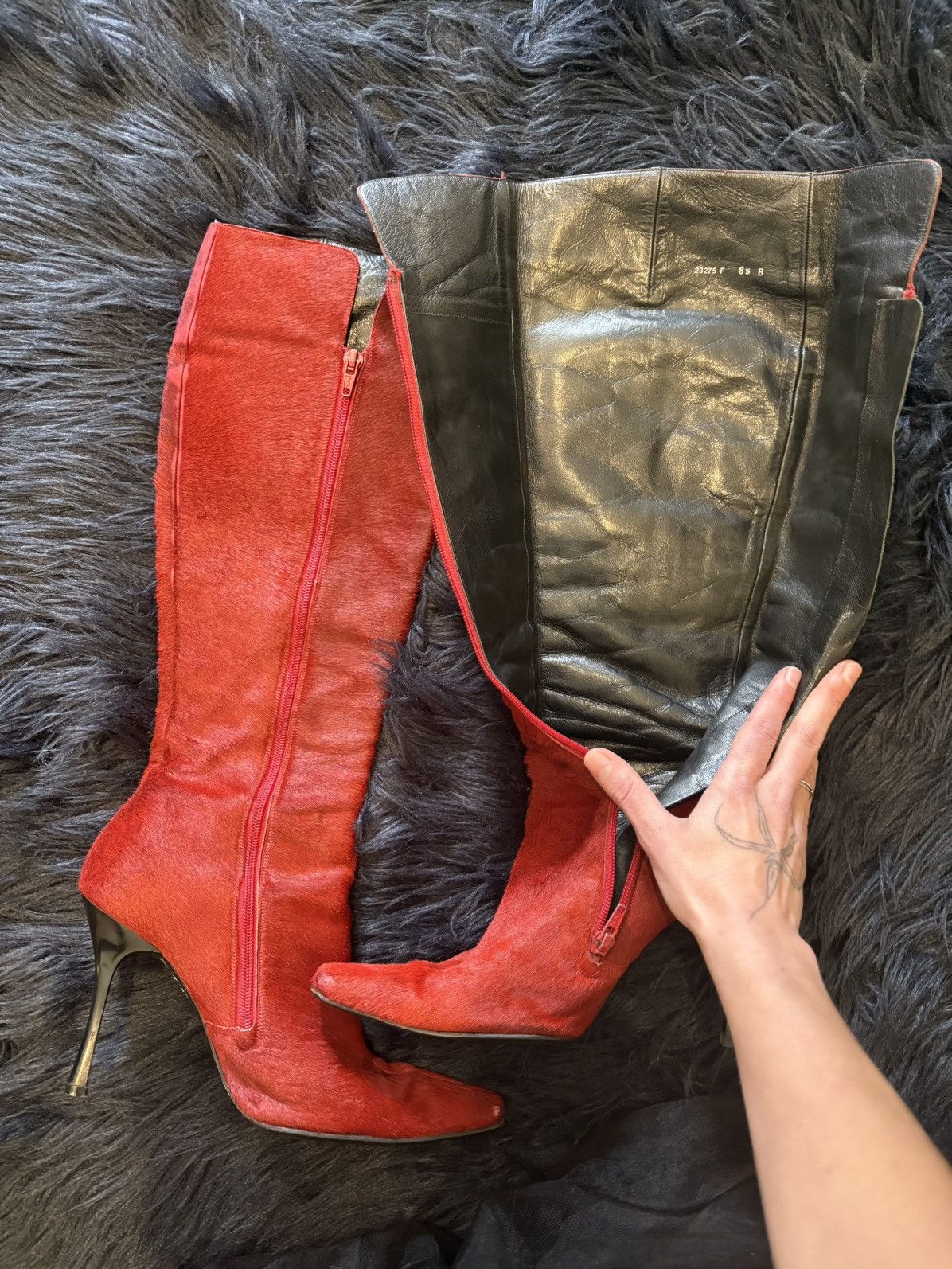 Karl Lagerfeld Rare Vintage Karl Lagerfeld Calfskin Knee High Boots Size US 9 / IT 39 - 2 Thumbnail