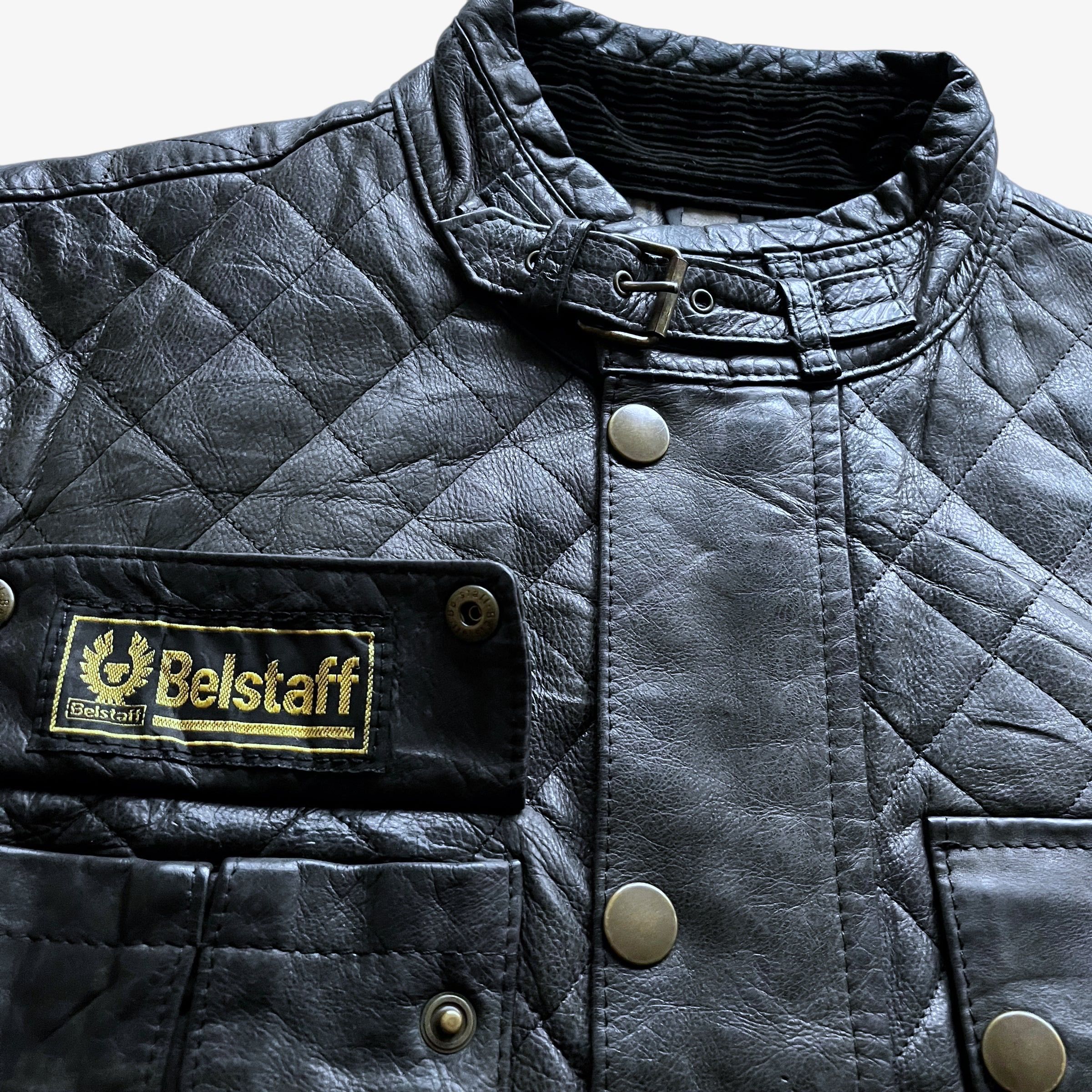 Belstaff Vintage Y2K Women's Belstaff Quilted Leather Biker Jacket Size M / US 6-8 / IT 42-44 - 6 Thumbnail