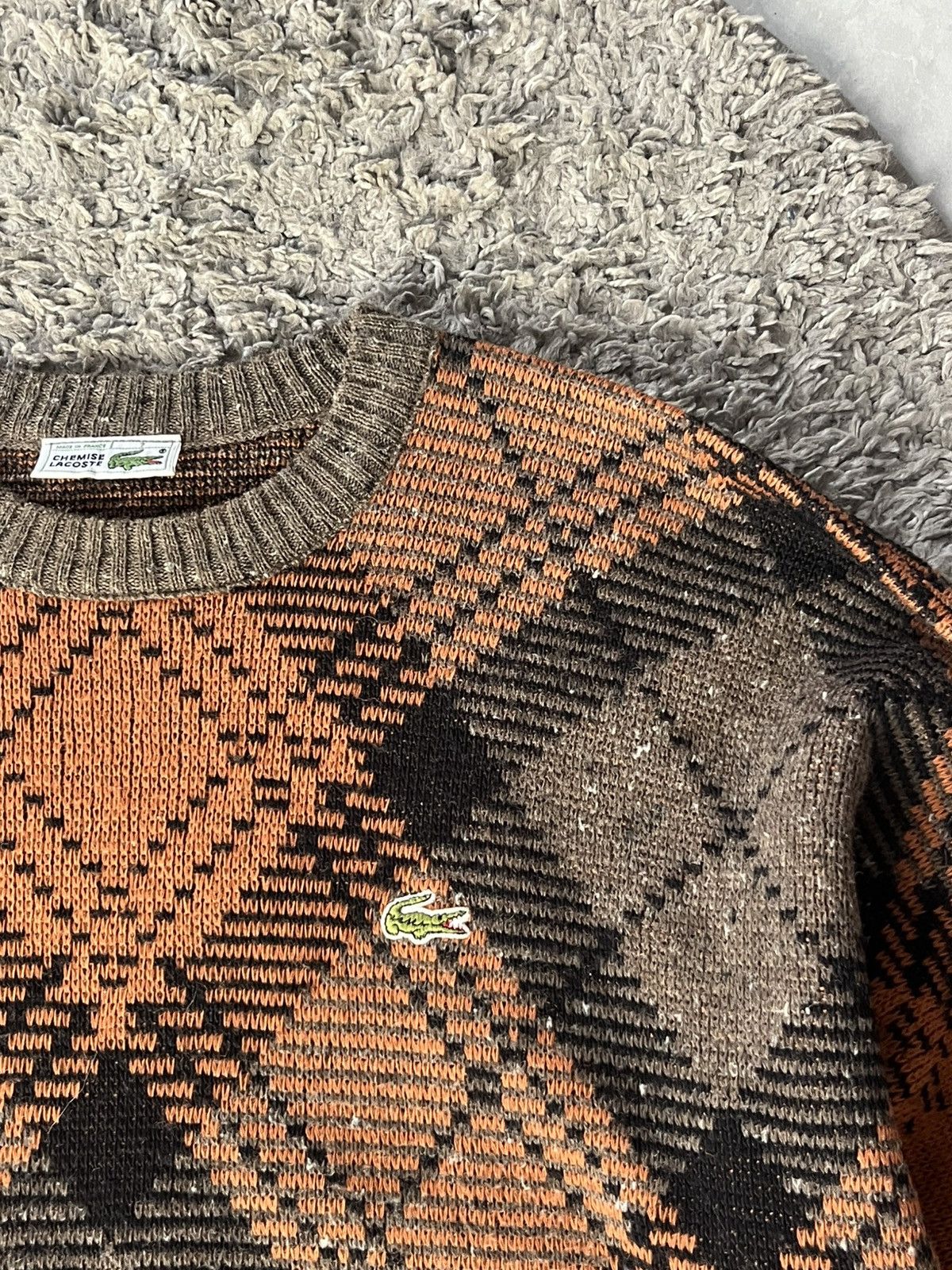 Lacoste Vintage Luxury Knitwear Lacoste MADE IN FRANCE O Size US XL / EU 56 / 4 - 3 Thumbnail