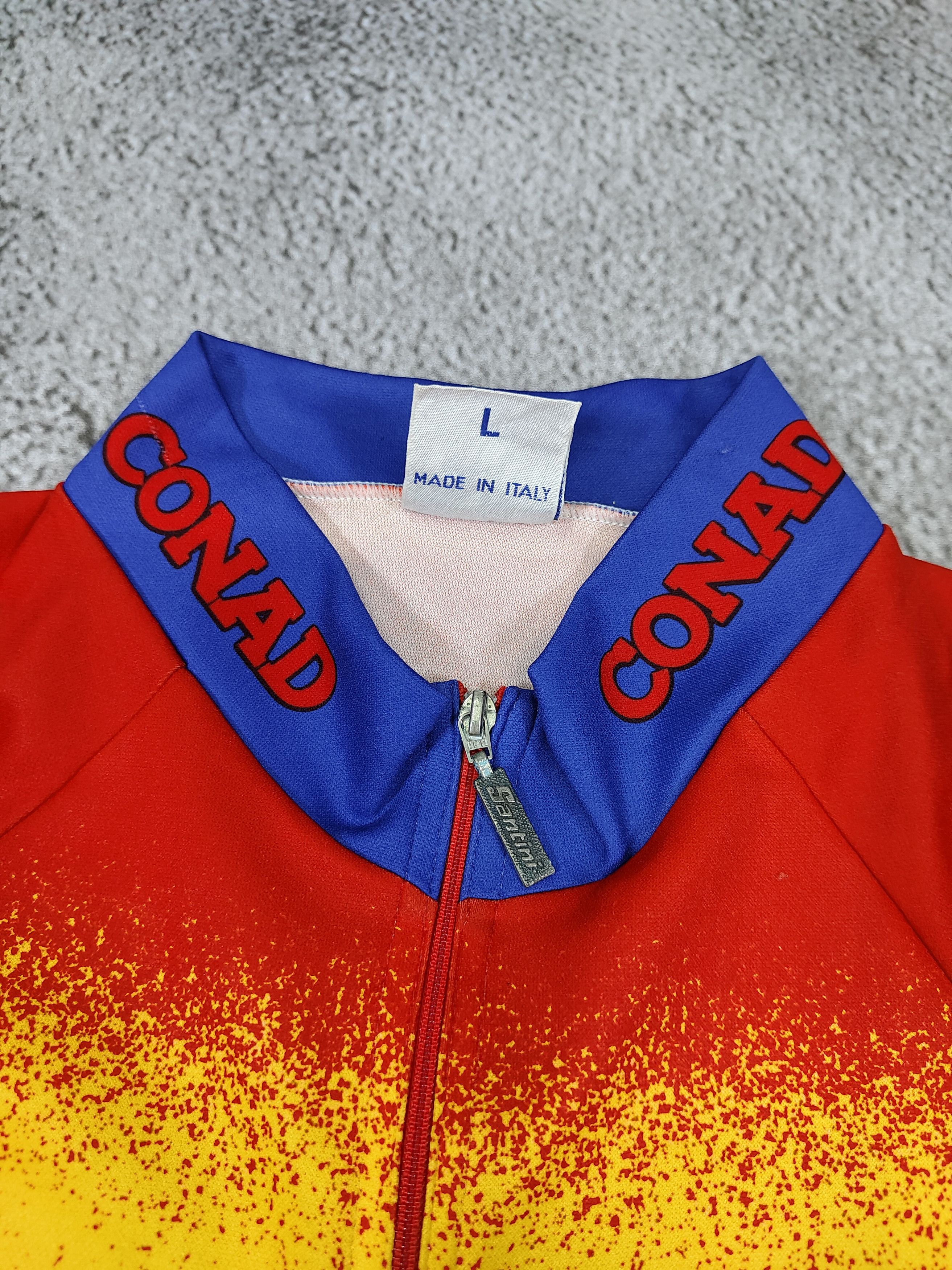 Vintage 90s Santini🇮🇹 CONAD Castelvetro Racing Team Cycling Jersey Size US L / EU 52-54 / 3 - 8 Thumbnail