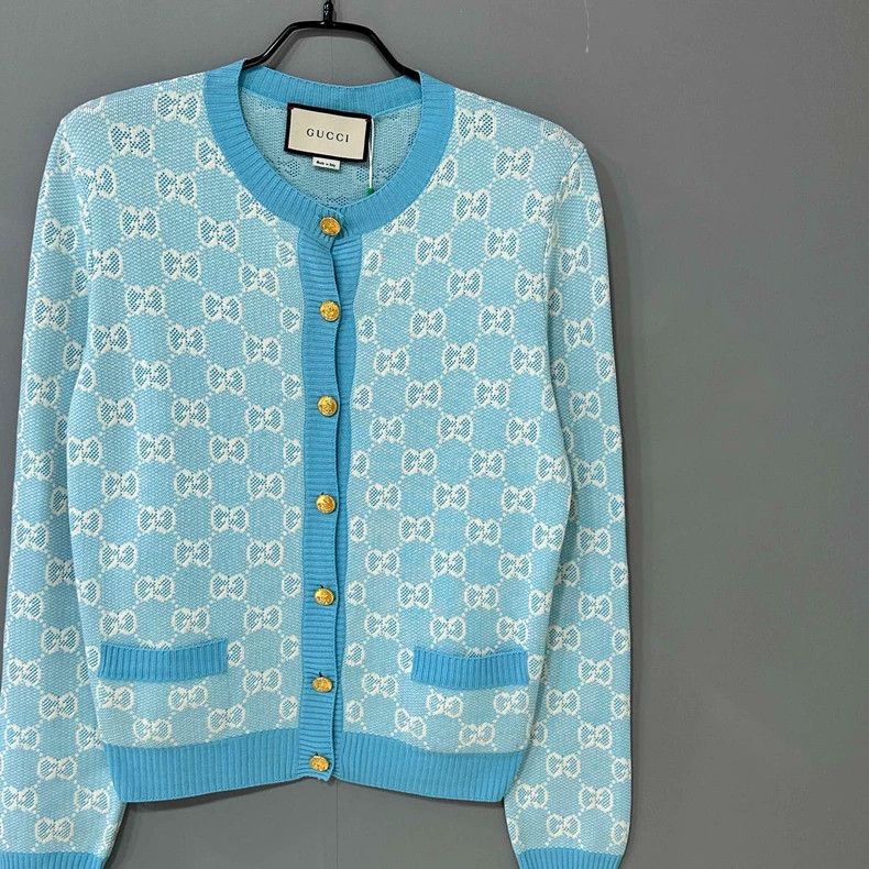 Gucci Gucci Blue full-print gold buckle knit 2506-Nextarrow Size M / US 6-8 / IT 42-44 - 2 Thumbnail