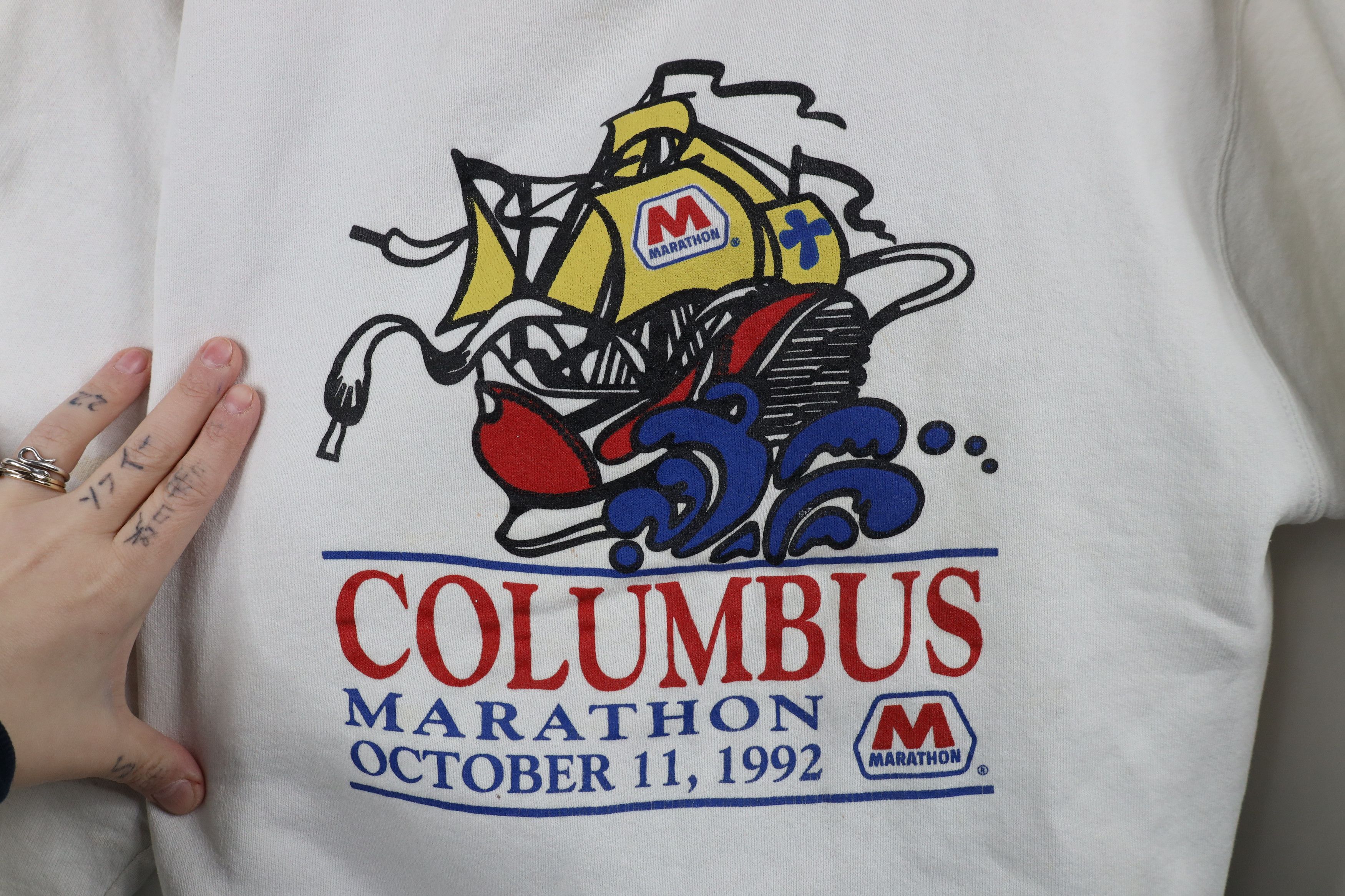 Vintage Vintage 90s 1992 Columbus Marathon Crewneck Sweatshirt USA Size US M / EU 48-50 / 2 - 5 Thumbnail