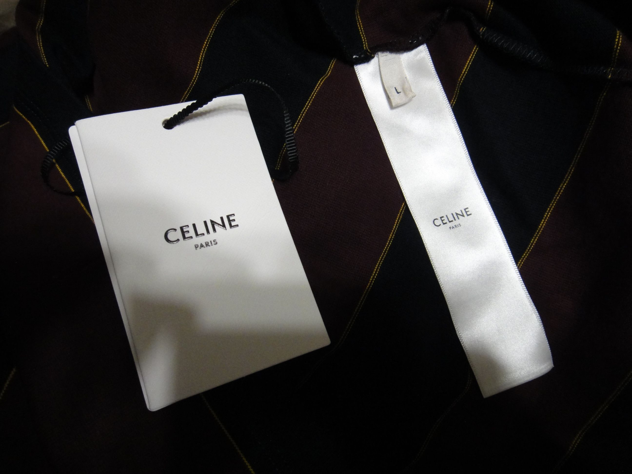 Celine Celine new border stripe T-shirt Unisex Size US L / EU 52-54 / 3 - 6 Thumbnail