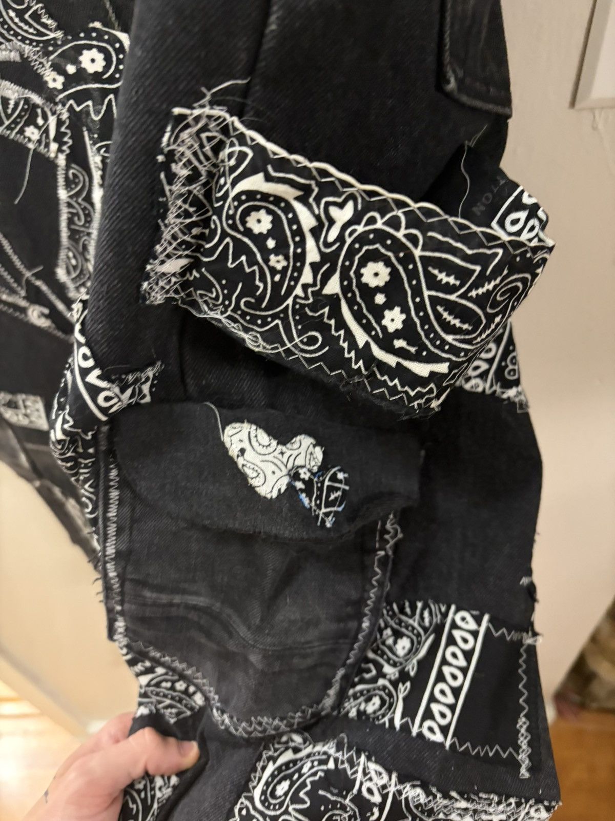Other DAIN AYLOR 1/1 Bandana Patchwork Cut and Sew Denim Size US 32 / EU 48 - 4 Thumbnail