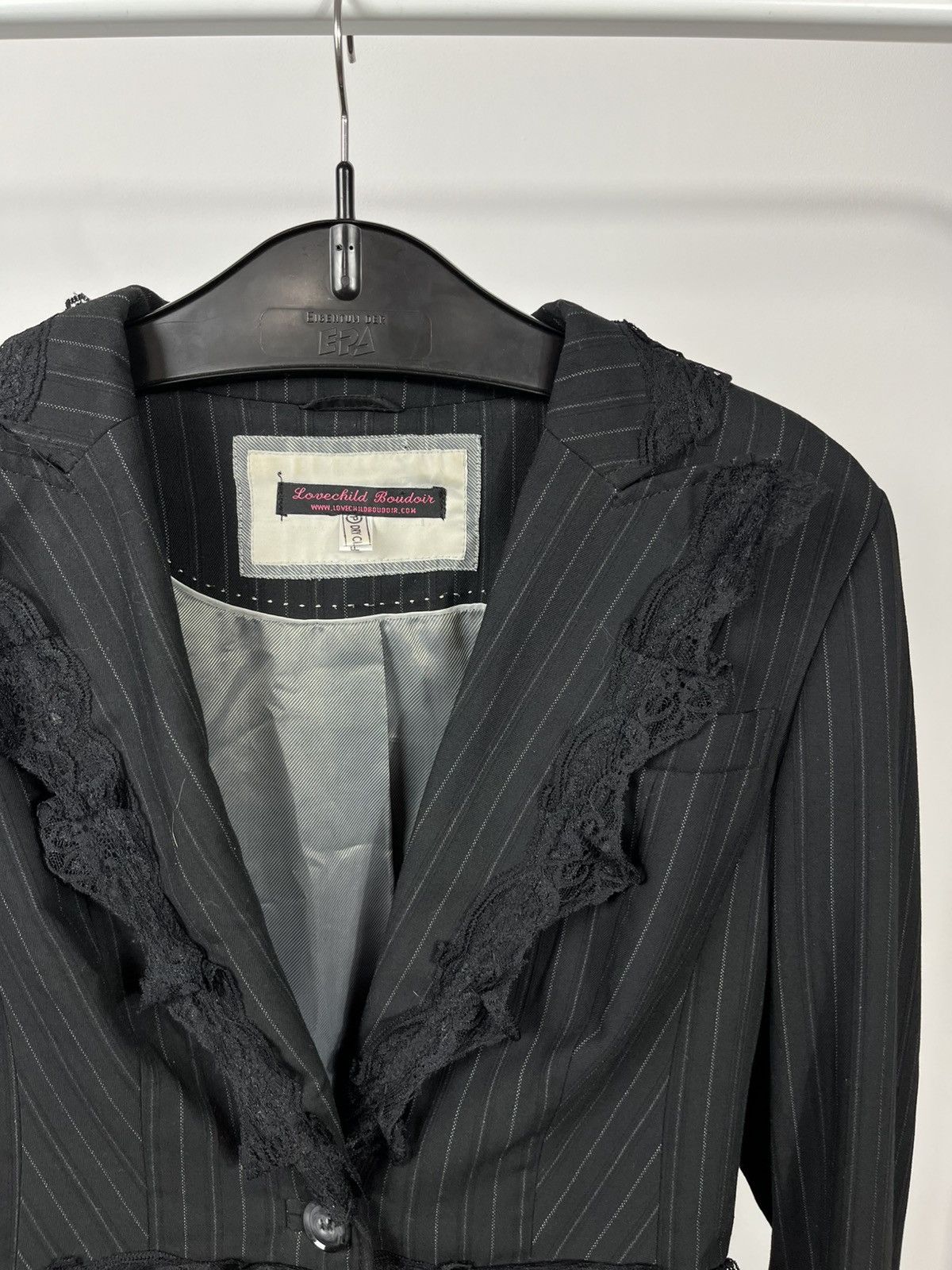 Other Lovechild Boudoir Blazer Jacket Lace Pinstripe Gothic Corset Size S / US 4 / IT 40 - 3 Thumbnail